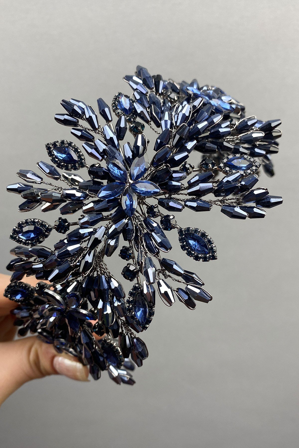 Arden Boncuklu Gelin Tacı Saç Bandı Aksesuar