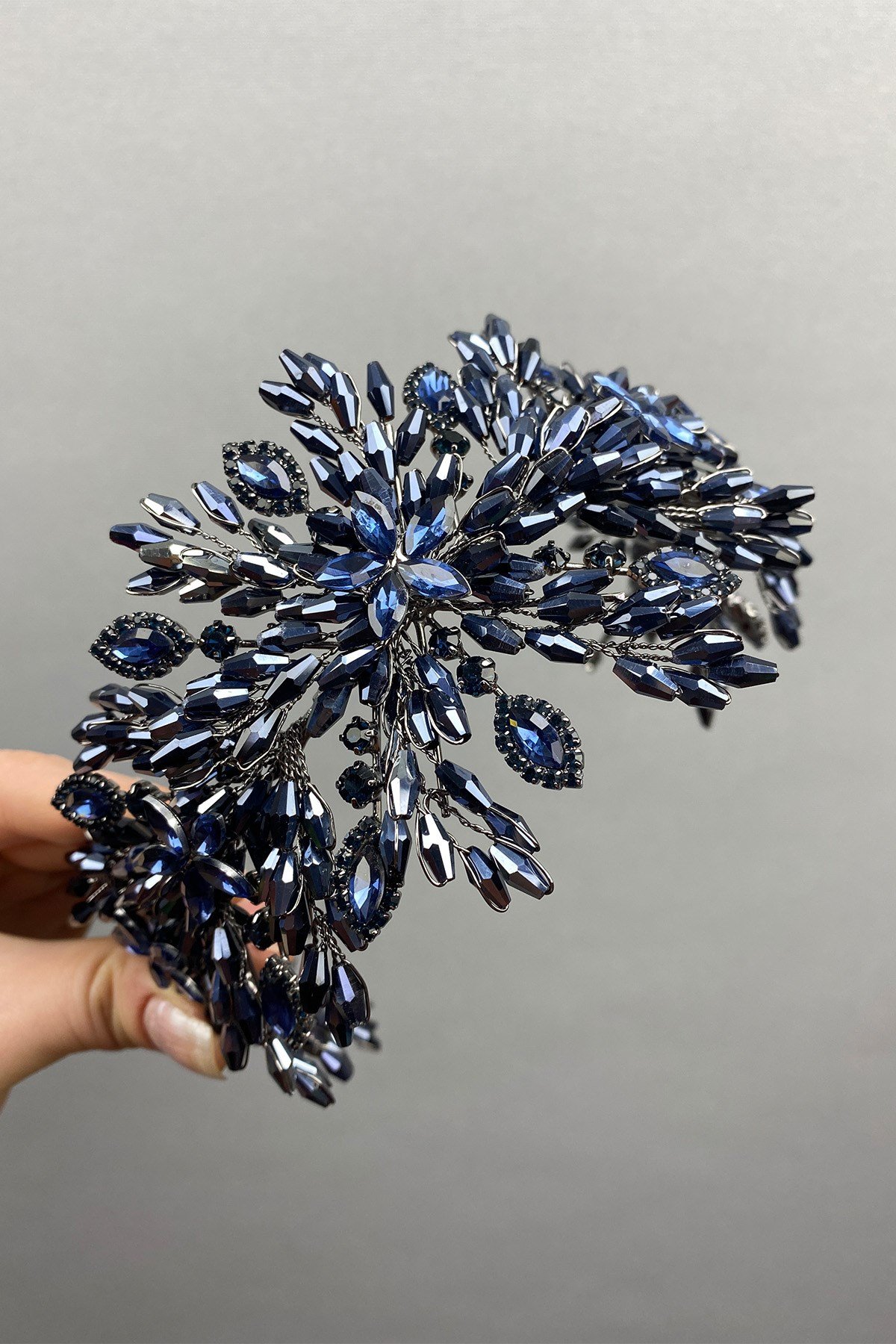 Arden Boncuklu Gelin Tacı Saç Bandı Aksesuar