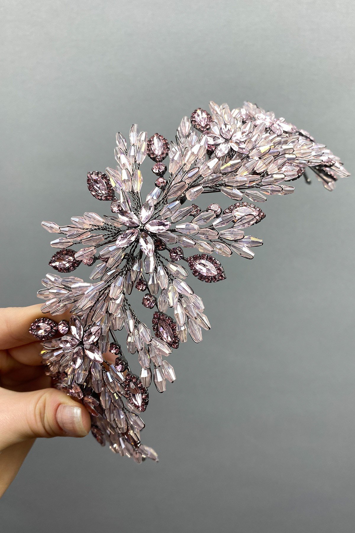 Arden Boncuklu Gelin Tacı Saç Bandı Aksesuar