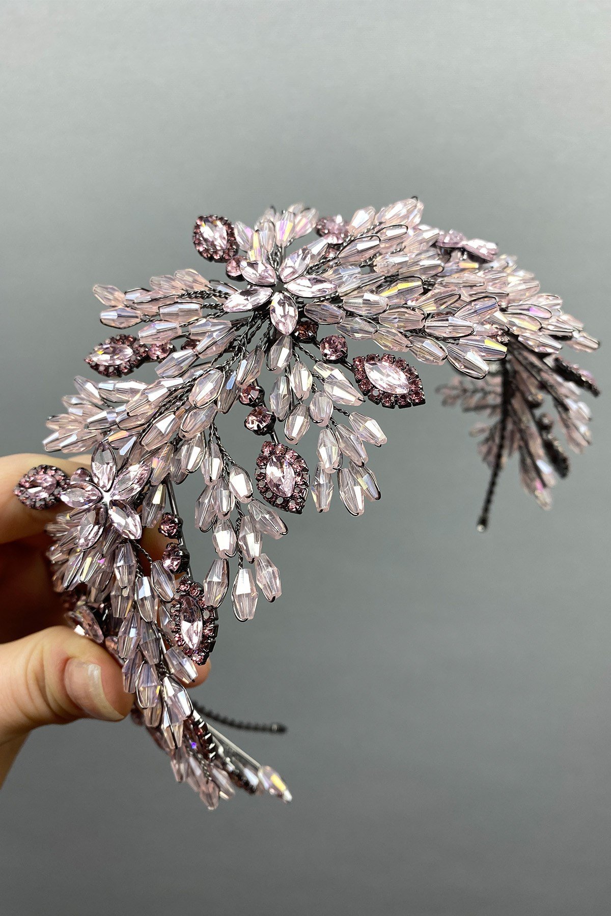 Arden Boncuklu Gelin Tacı Saç Bandı Aksesuar