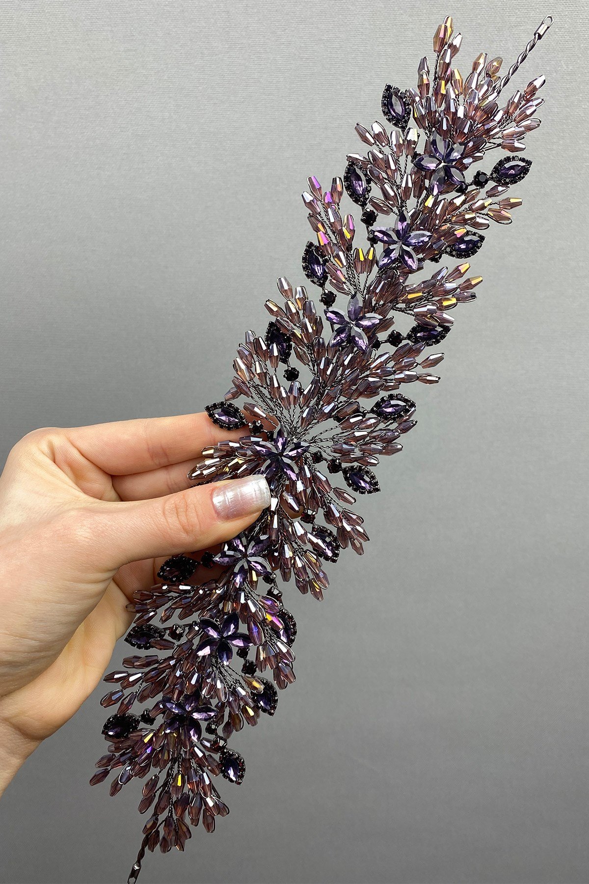 Arden Boncuklu Gelin Tacı Saç Bandı Aksesuar