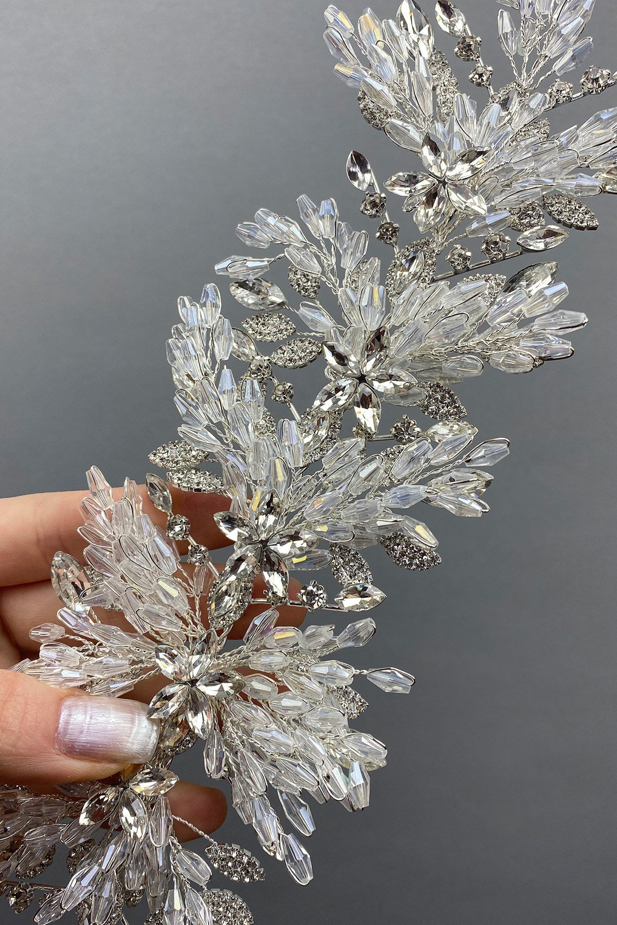 Arden Boncuklu Gelin Tacı Saç Bandı Aksesuar