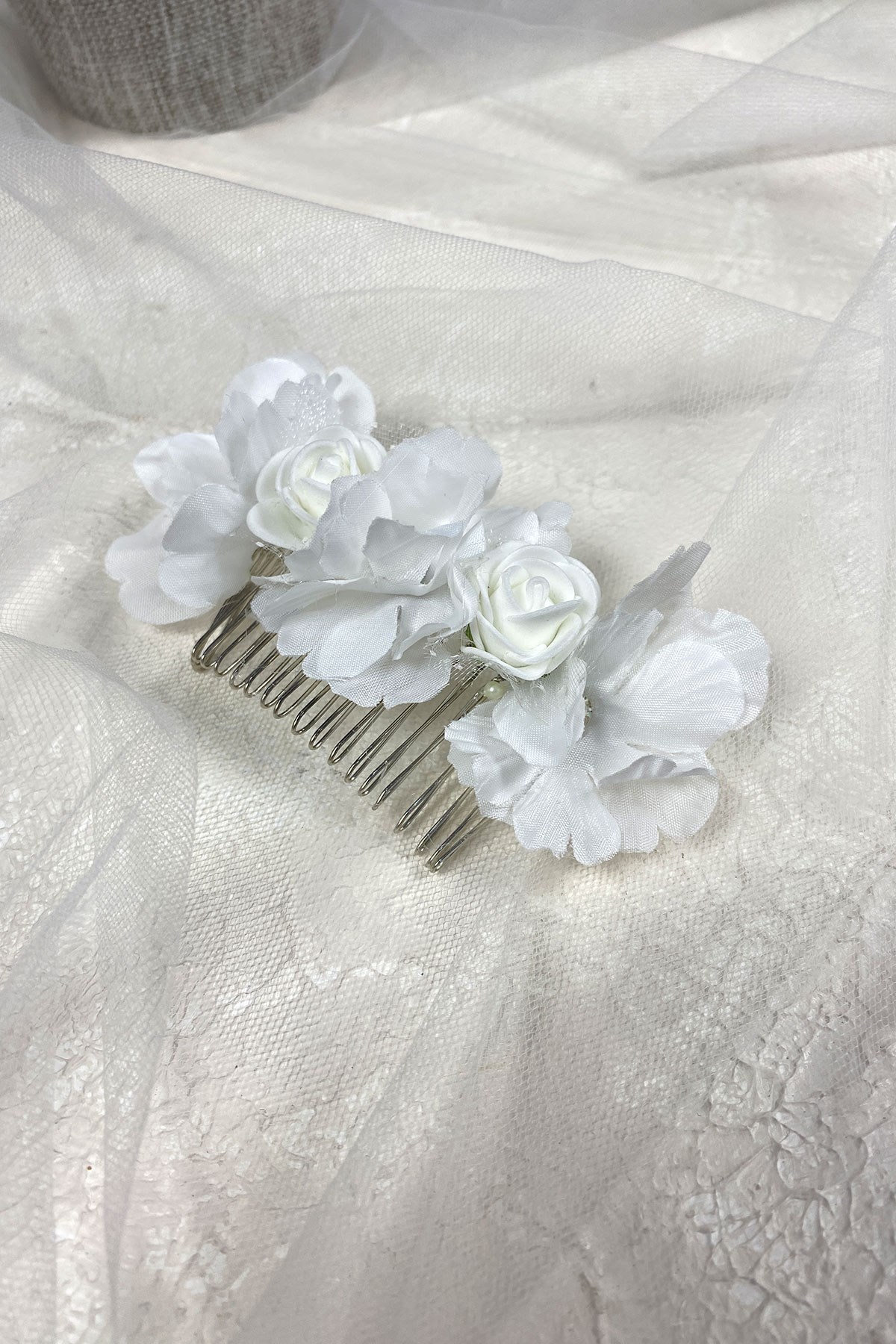 Bahar Dalı Çiçekli Tasarım Gelin Saç Tokası