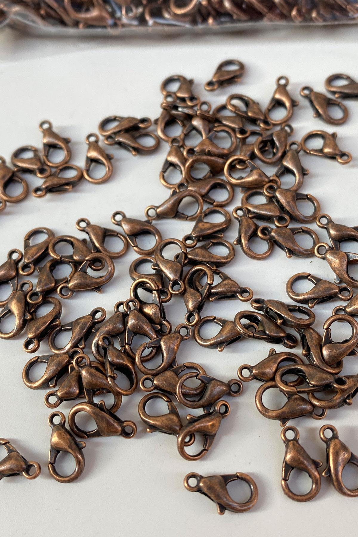 Bakır Renk Kolye Ve Bileklik Papagan Klipsi 250 Adet