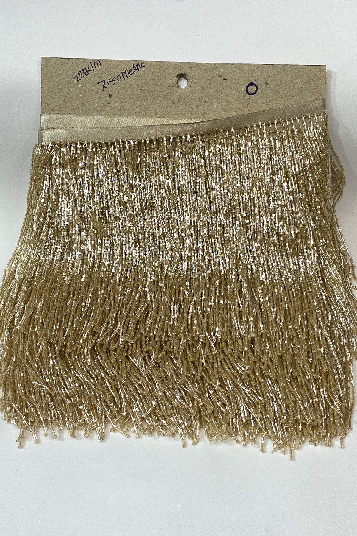 Bal Rengi Boncuklu 15 cm Saçak Püskül