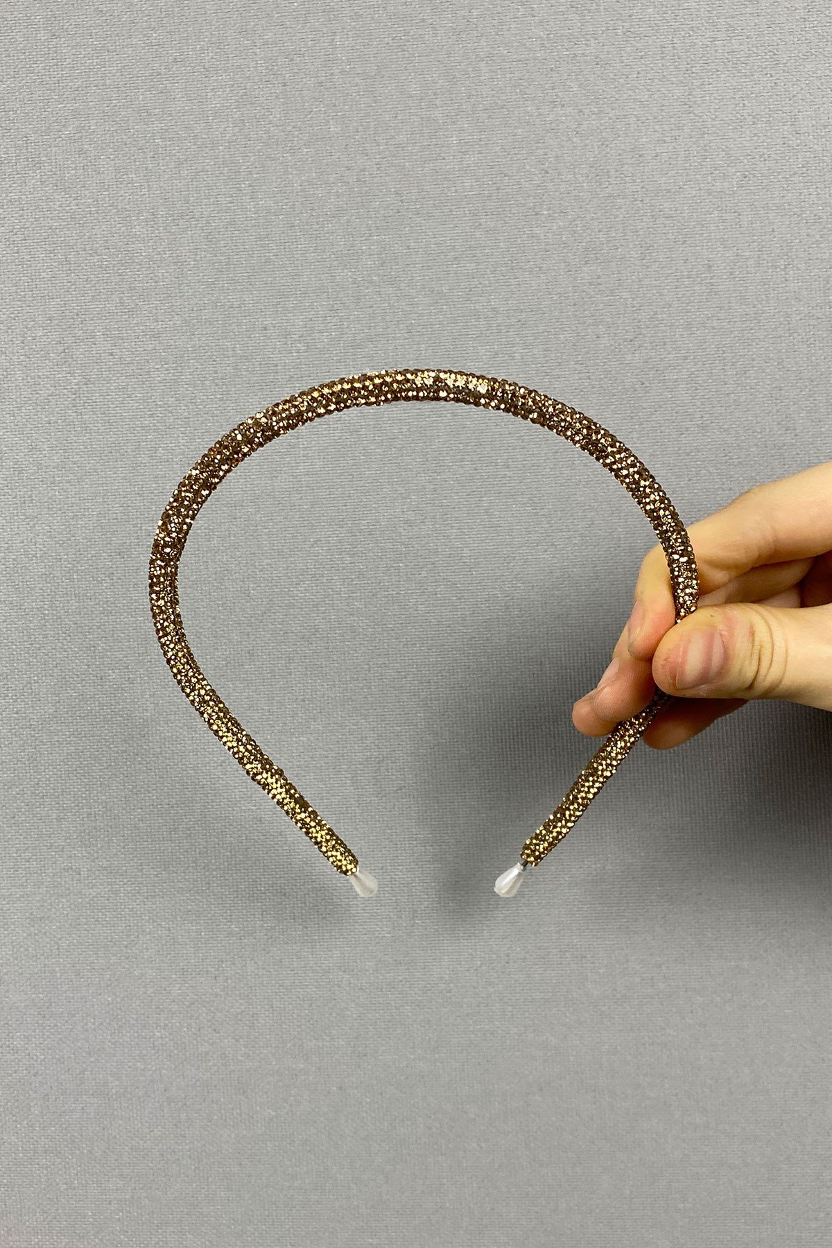 Bal Rengi Full Taşlı Taç Saç Aksesuarı