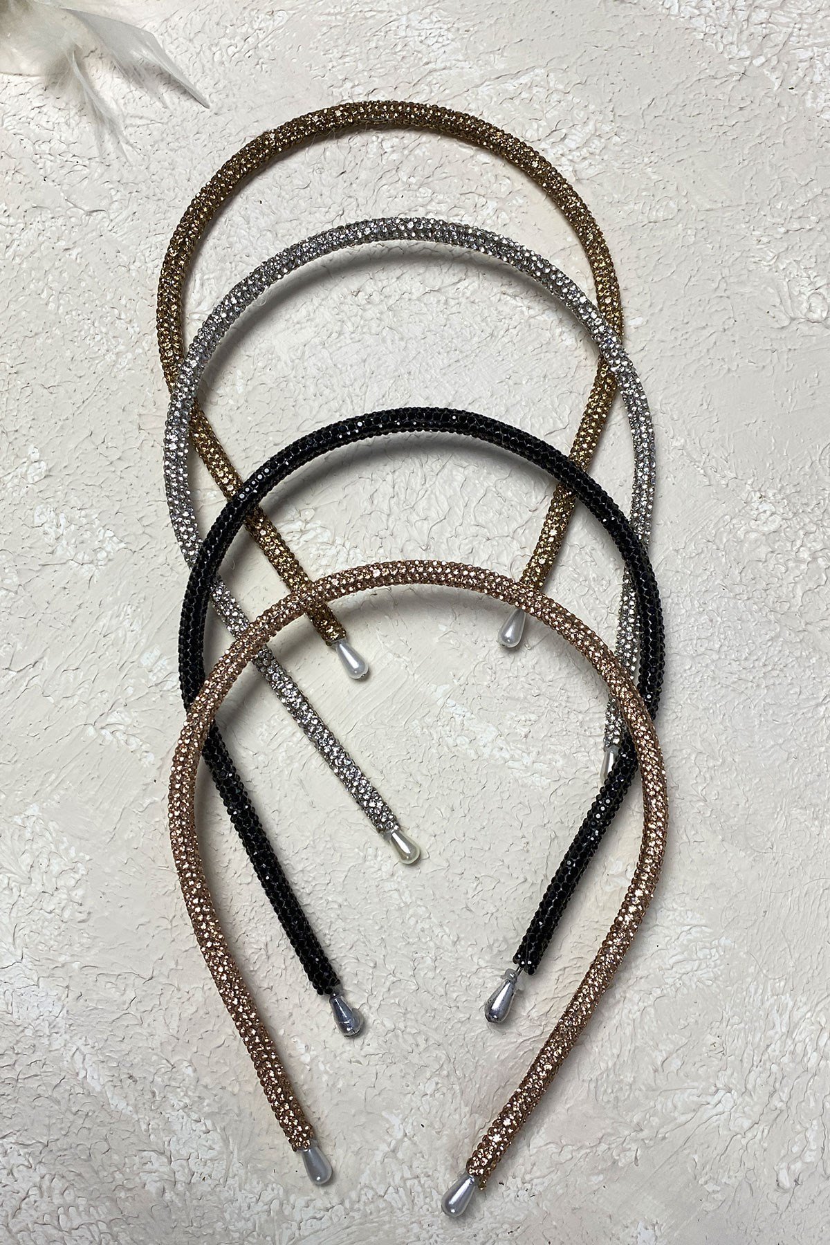 Bal Rengi Full Taşlı Taç Saç Aksesuarı