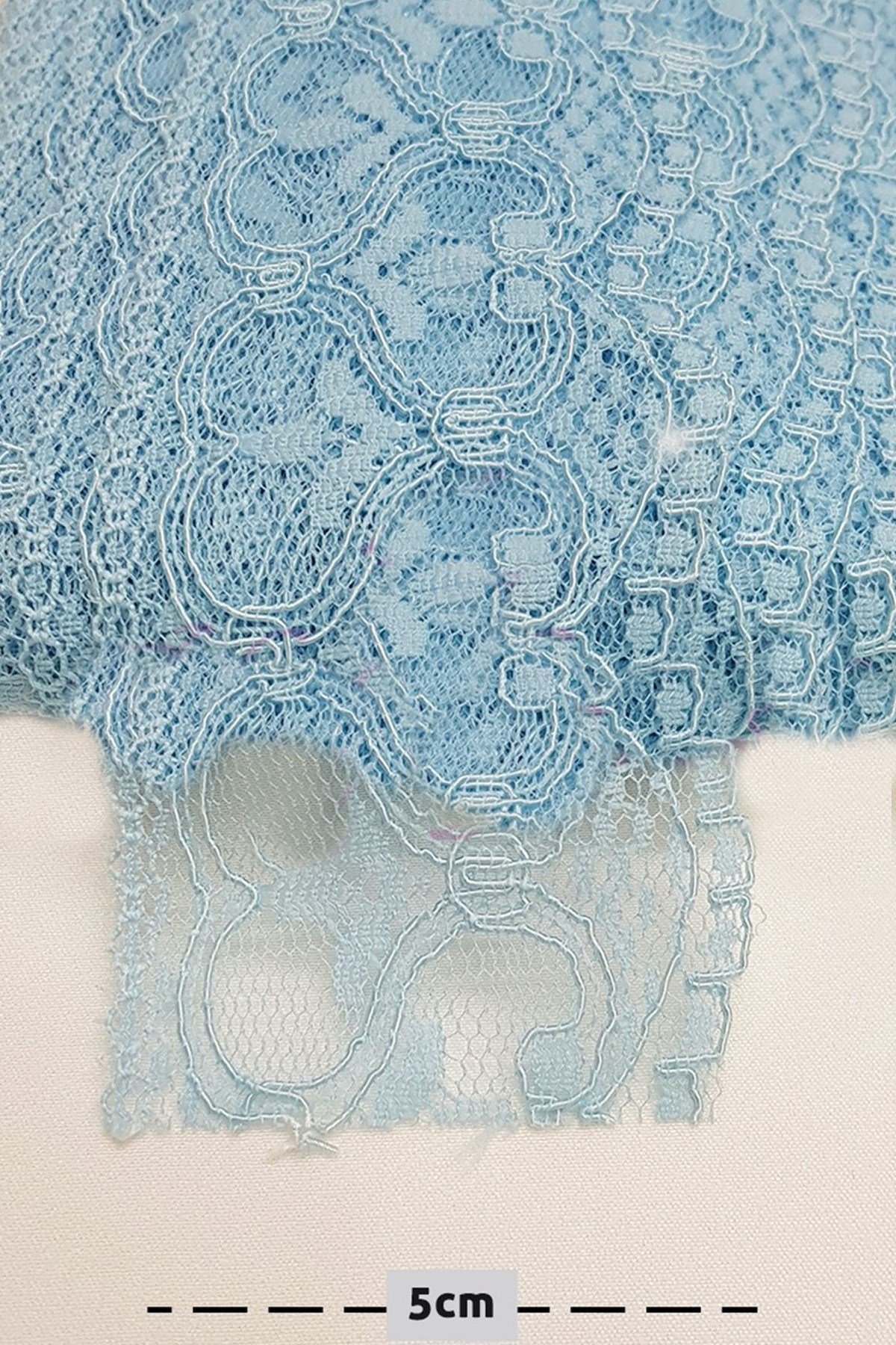 Bebe Mavi Kolalı Kuğu Dantel 6 cm