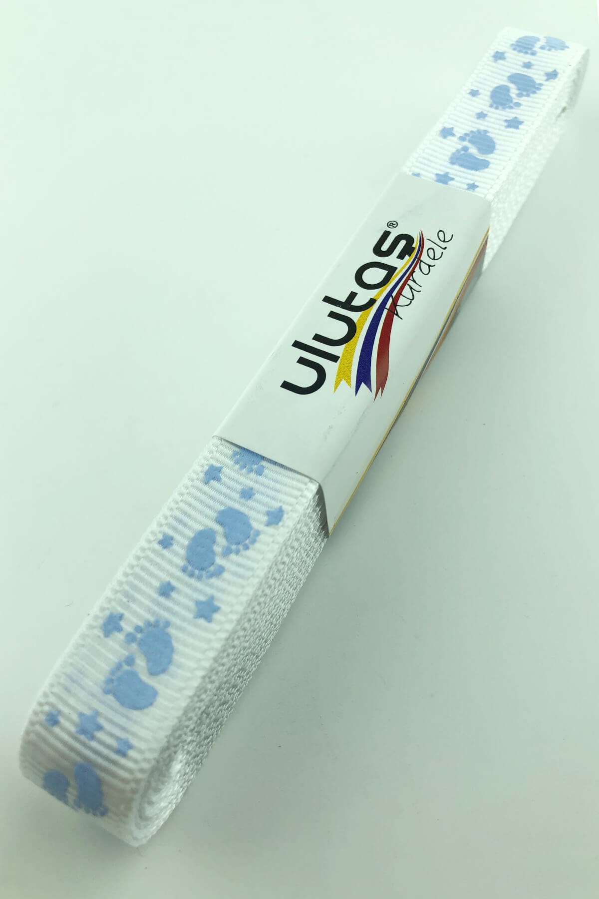 Bebek Ayağı Figür Baskılı Grogren Kurdele