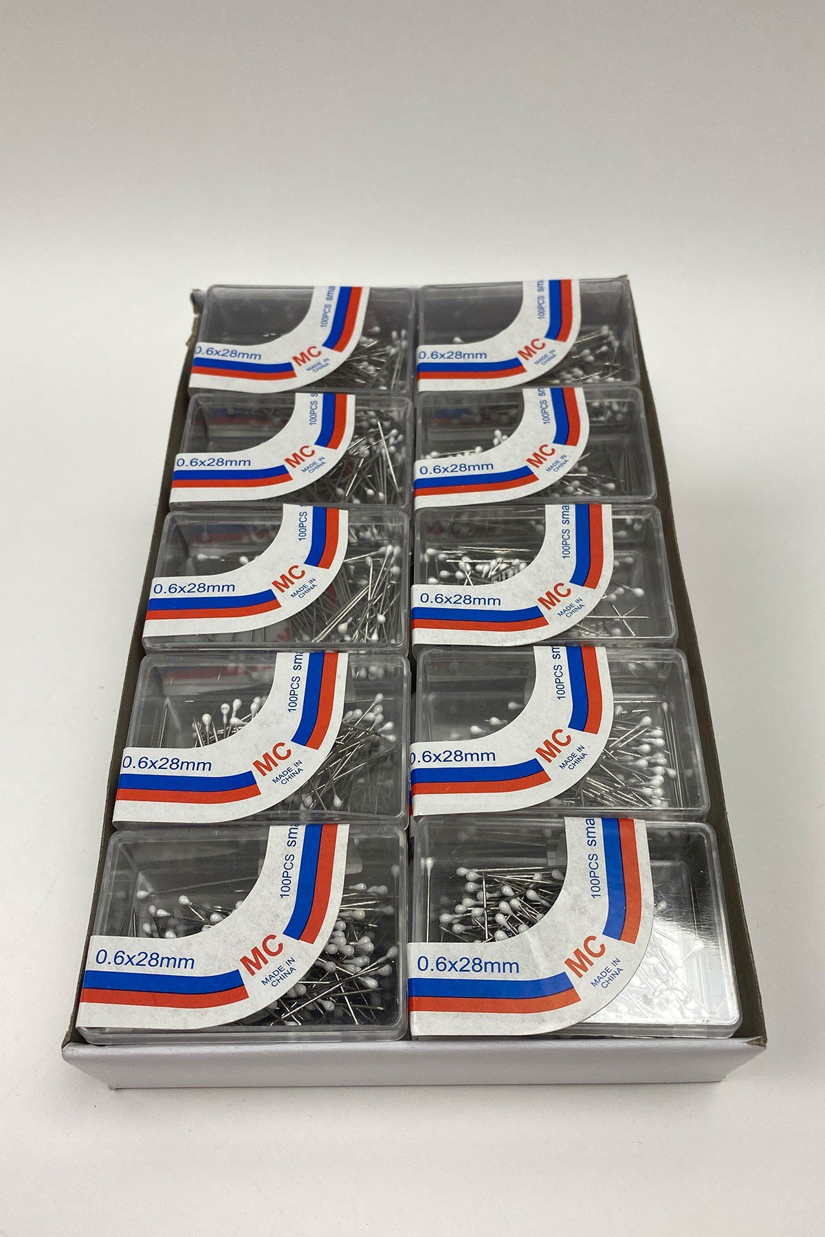 Beyaz Başlı Toplu İğne 100 lü 20 Kutu