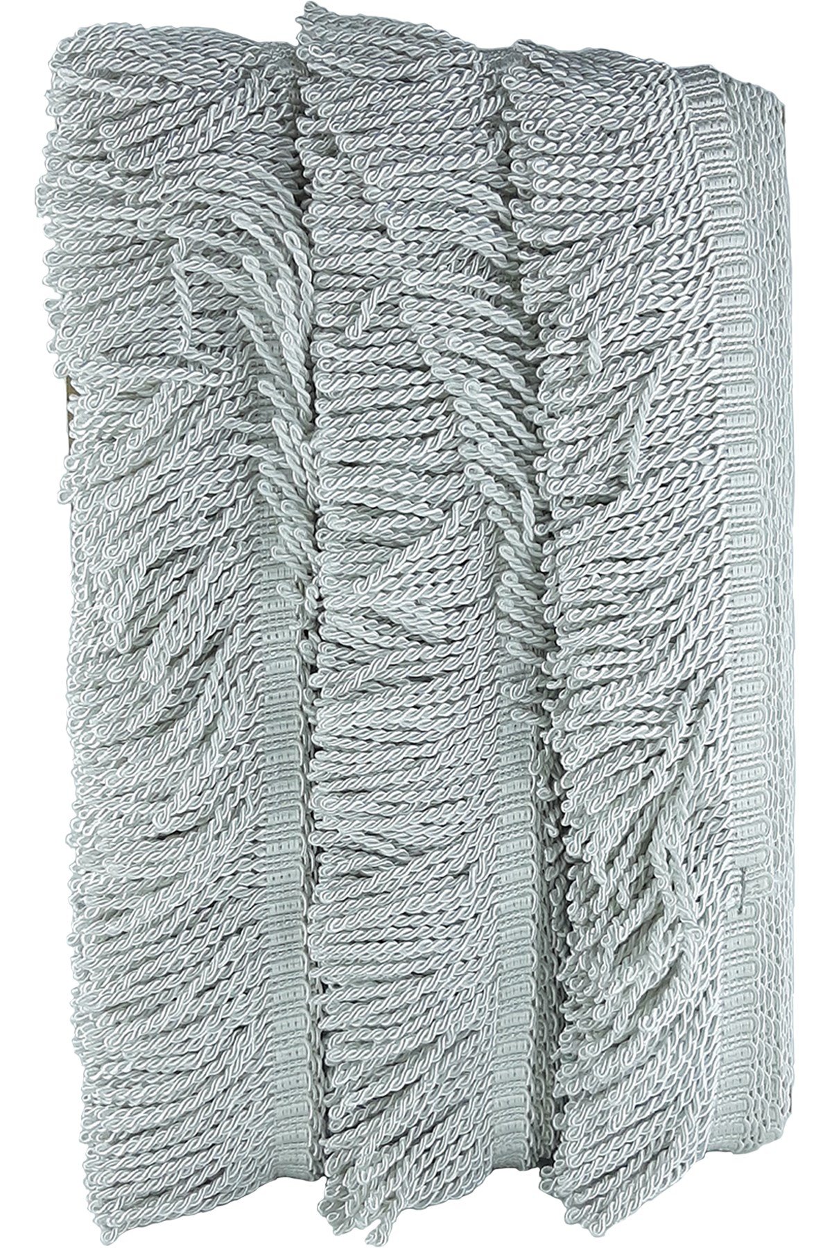 Beyaz Burgulu Bulyon Saçak Püskül 7 cm