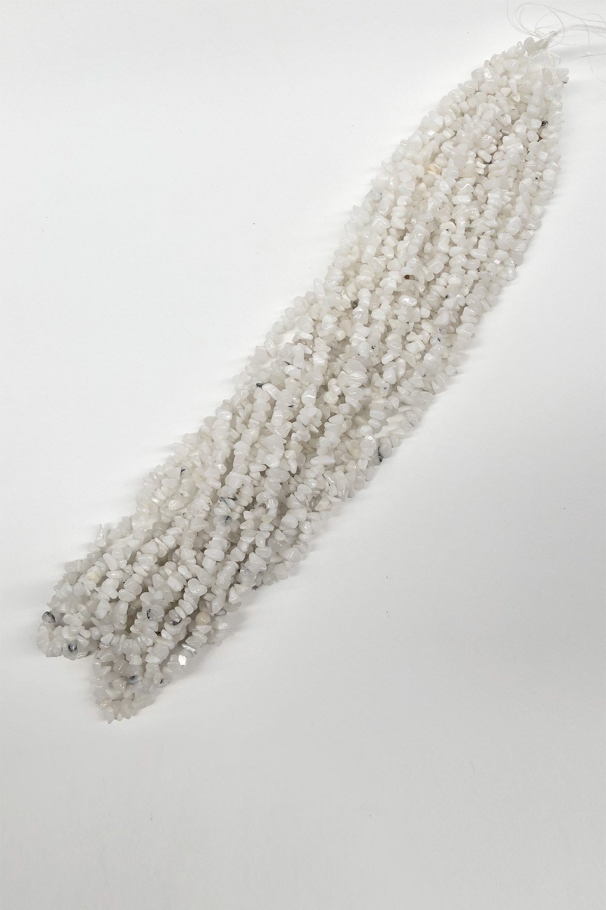 Beyaz Çakıl Taşı Boncuk