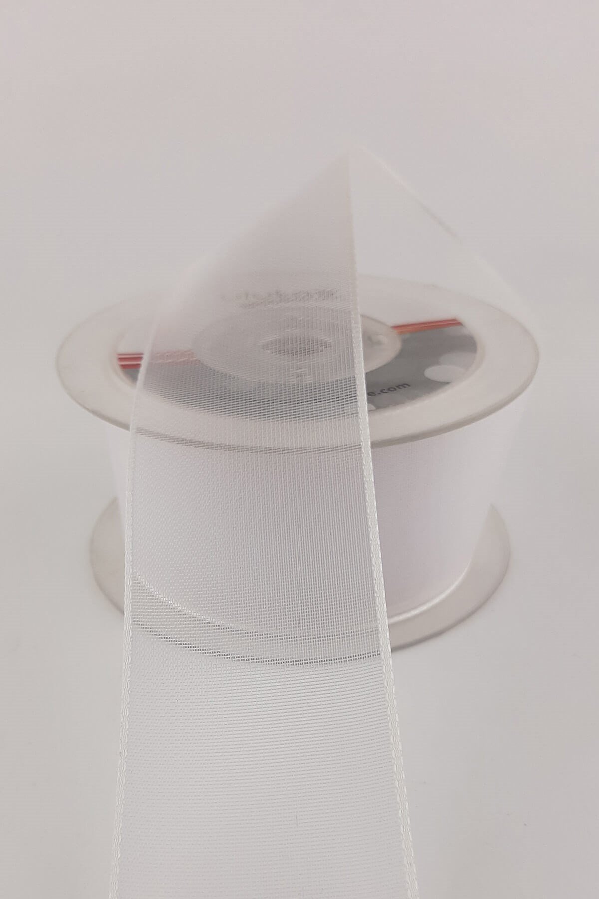 Beyaz Düz Şifon Kurdele 20 mt