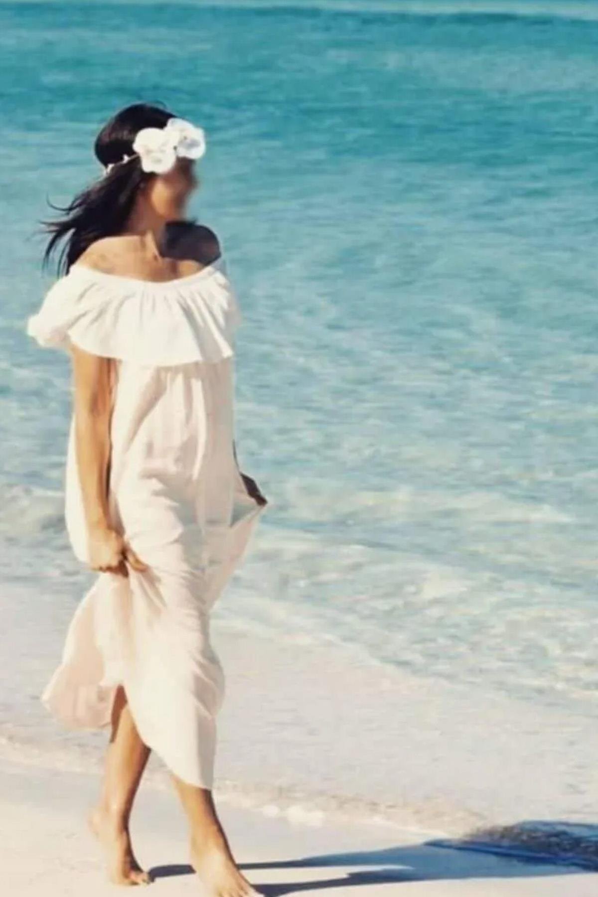 Beyaz Orkide Çiçekli Gelin Tacı