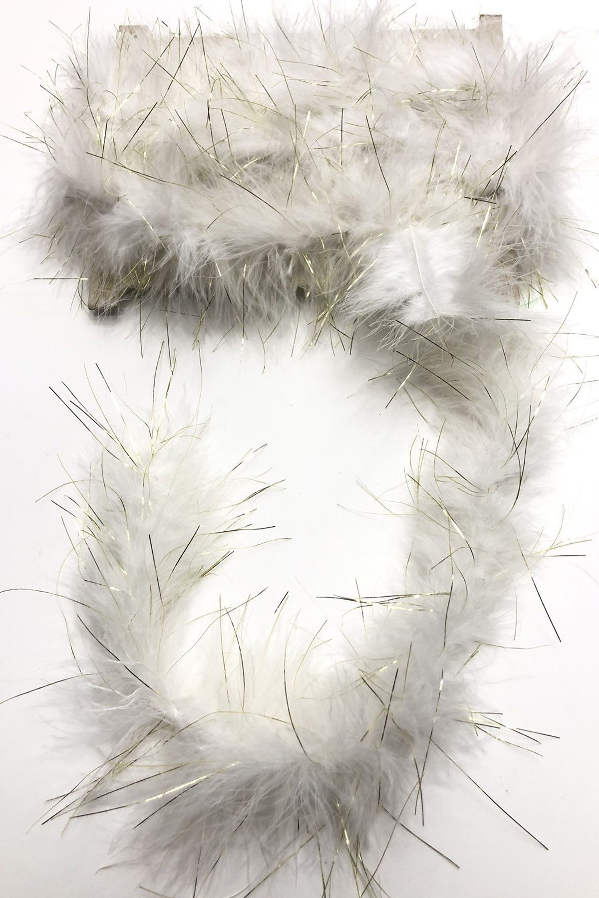 Beyaz Simli Tilki Tüyü Kalın 1 mt