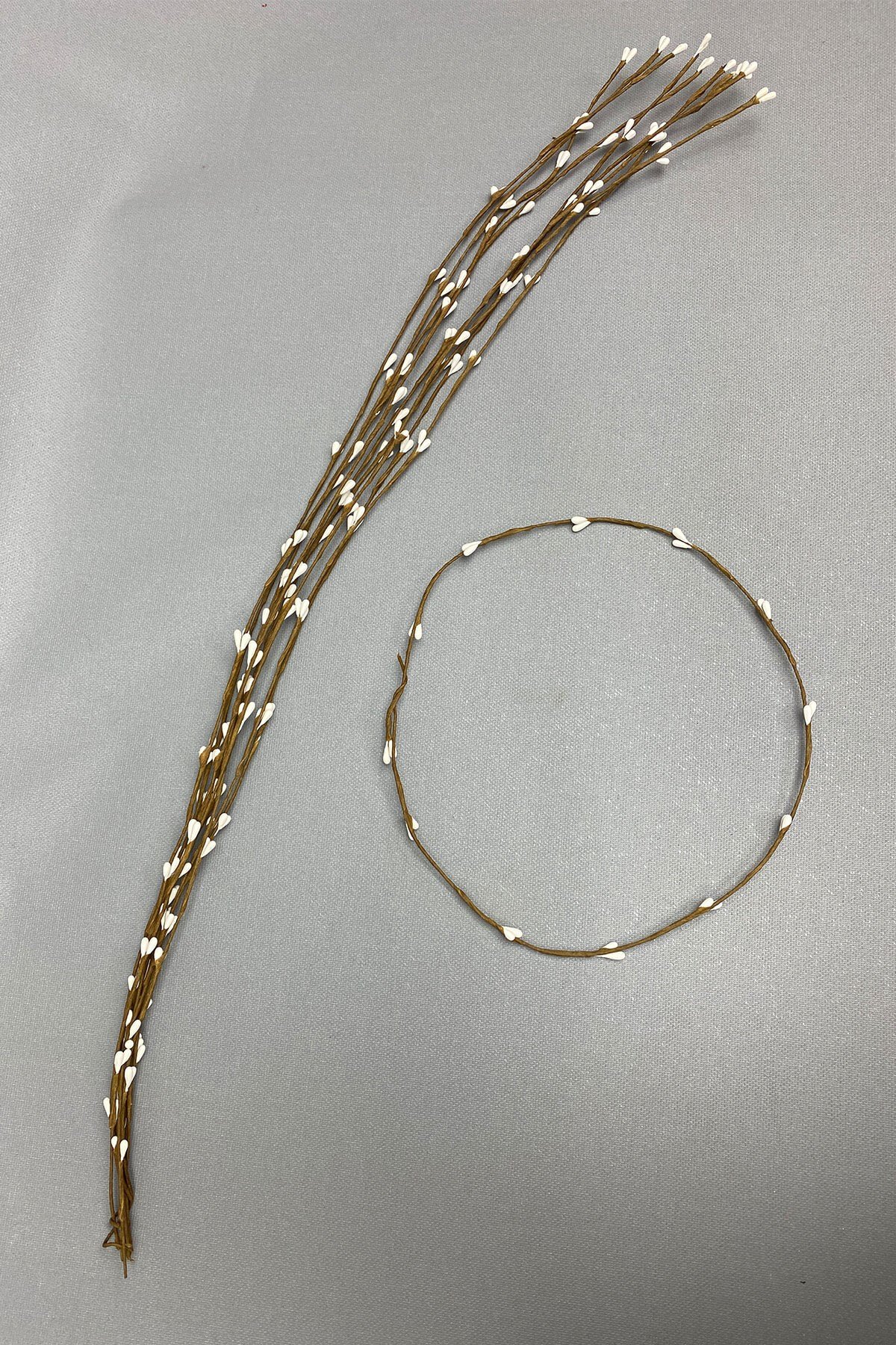 Beyaz Tohumlu Tel Taç 10 Adet