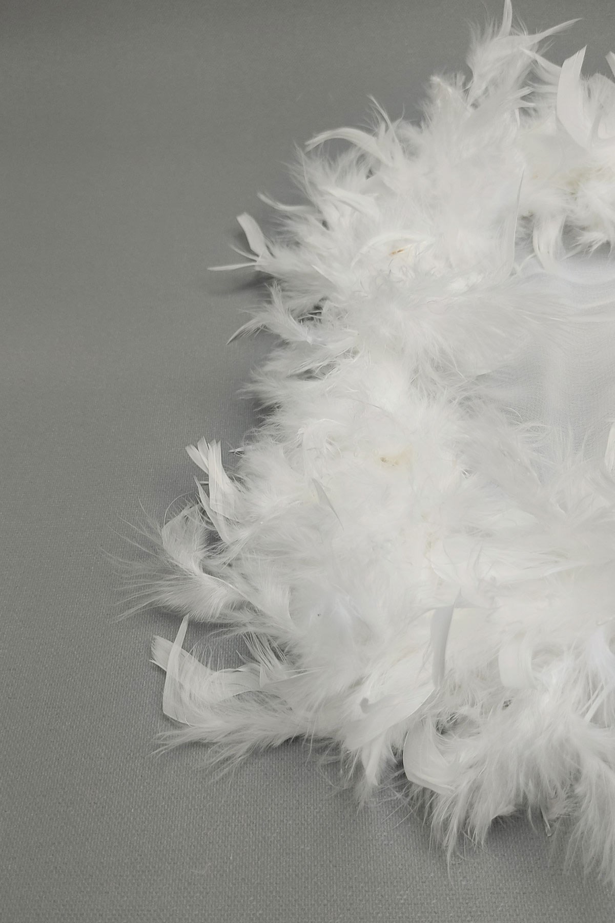 Beyaz Tüylü Lüx Halay Mendili 1 Adet