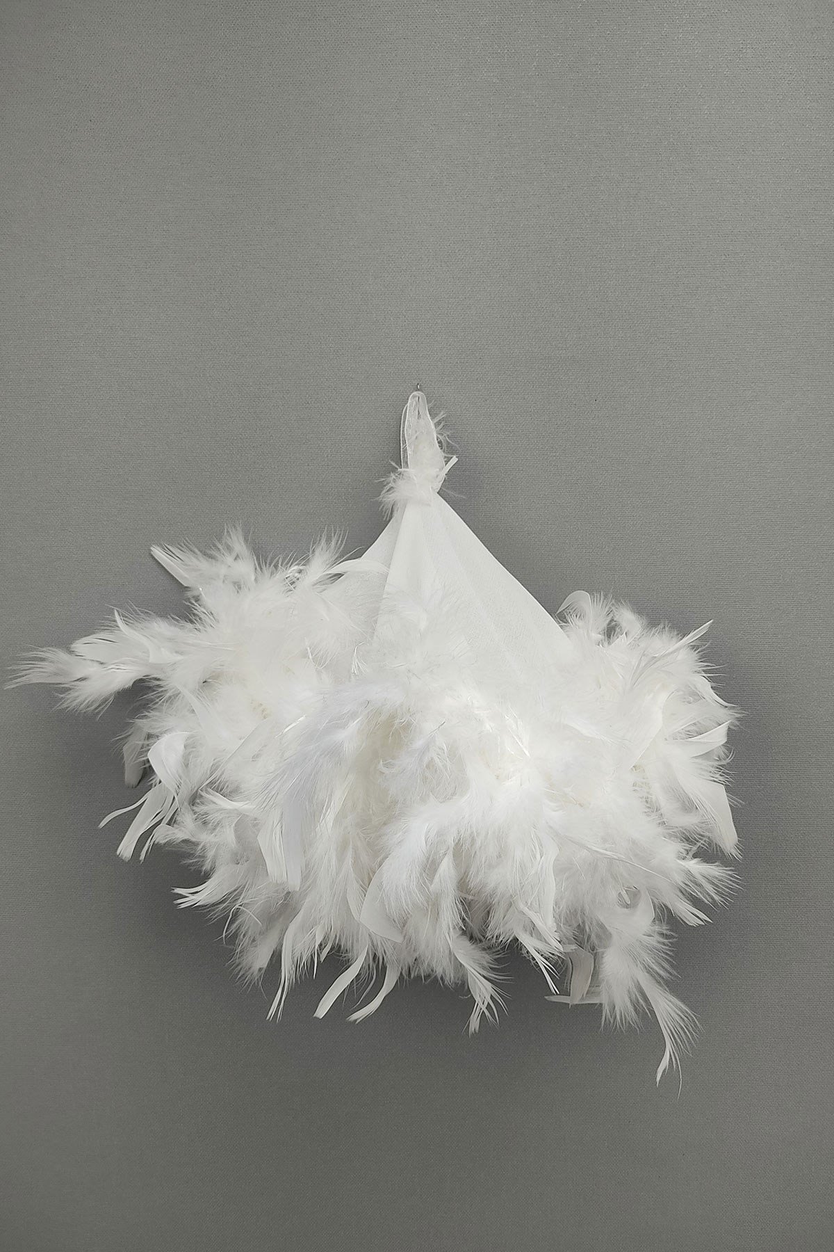 Beyaz Tüylü Lüx Halay Mendili 1 Adet