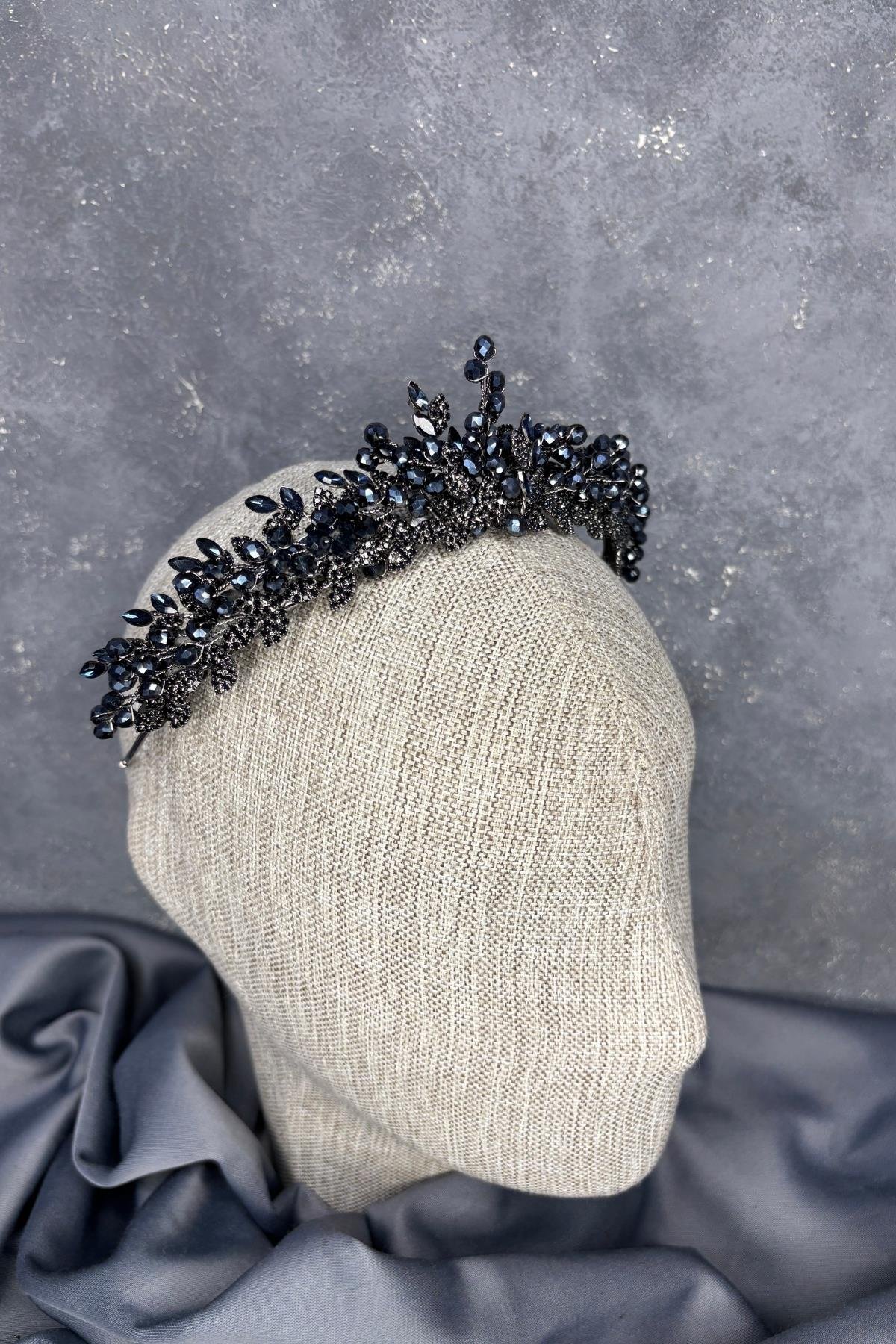 Boncuk İşlemeli Duru Gelin Kına Tacı