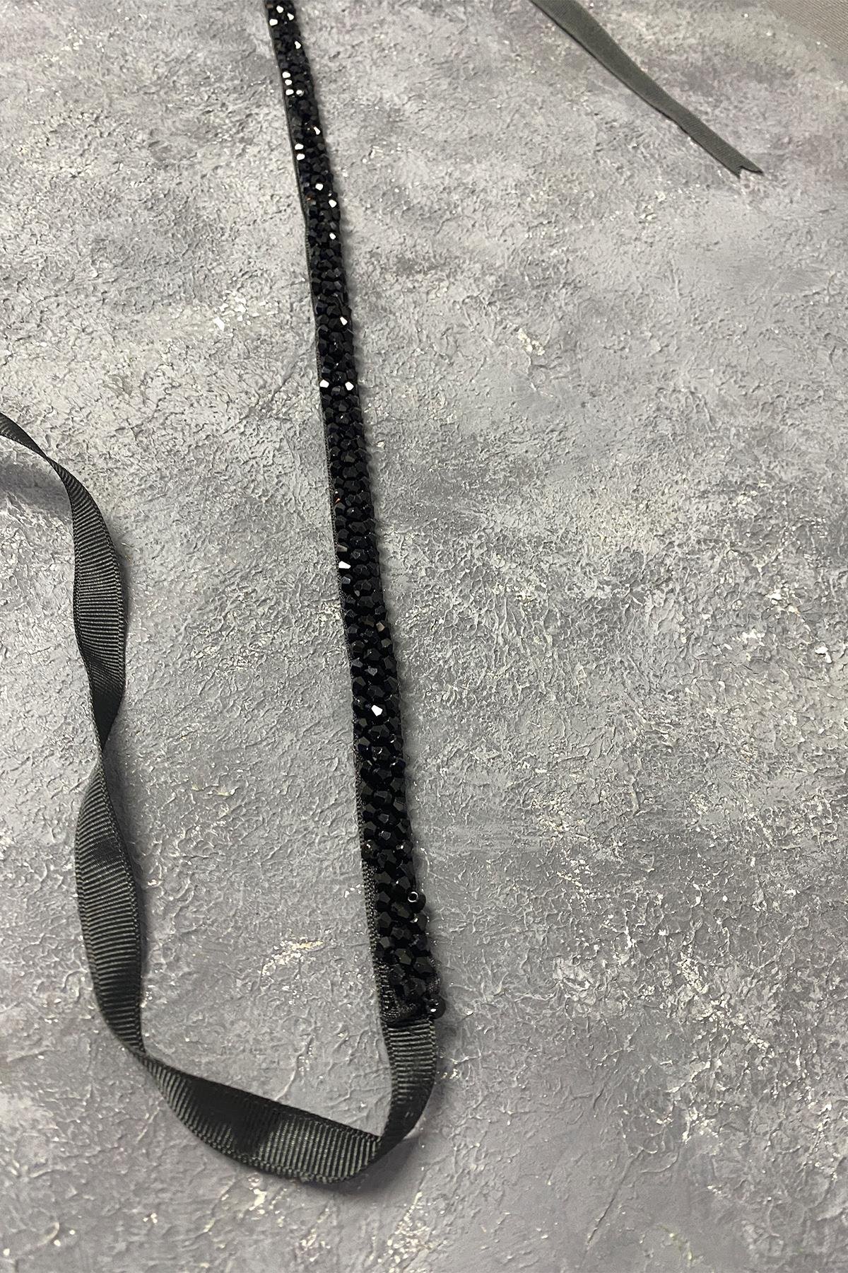 Boncuk İşlemeli Elbise Kemeri Bel Aksesuarı