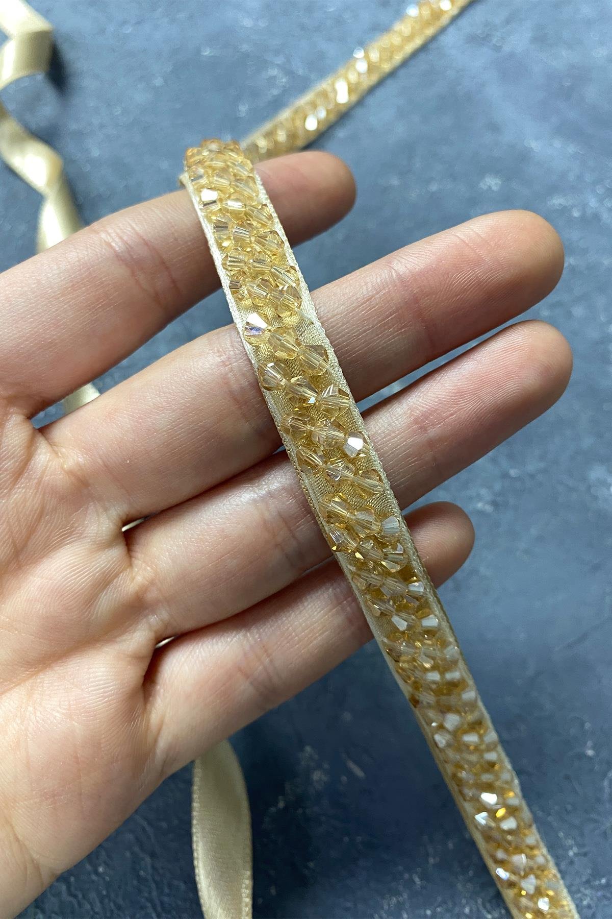 Boncuk İşlemeli Elbise Kemeri Bel Aksesuarı