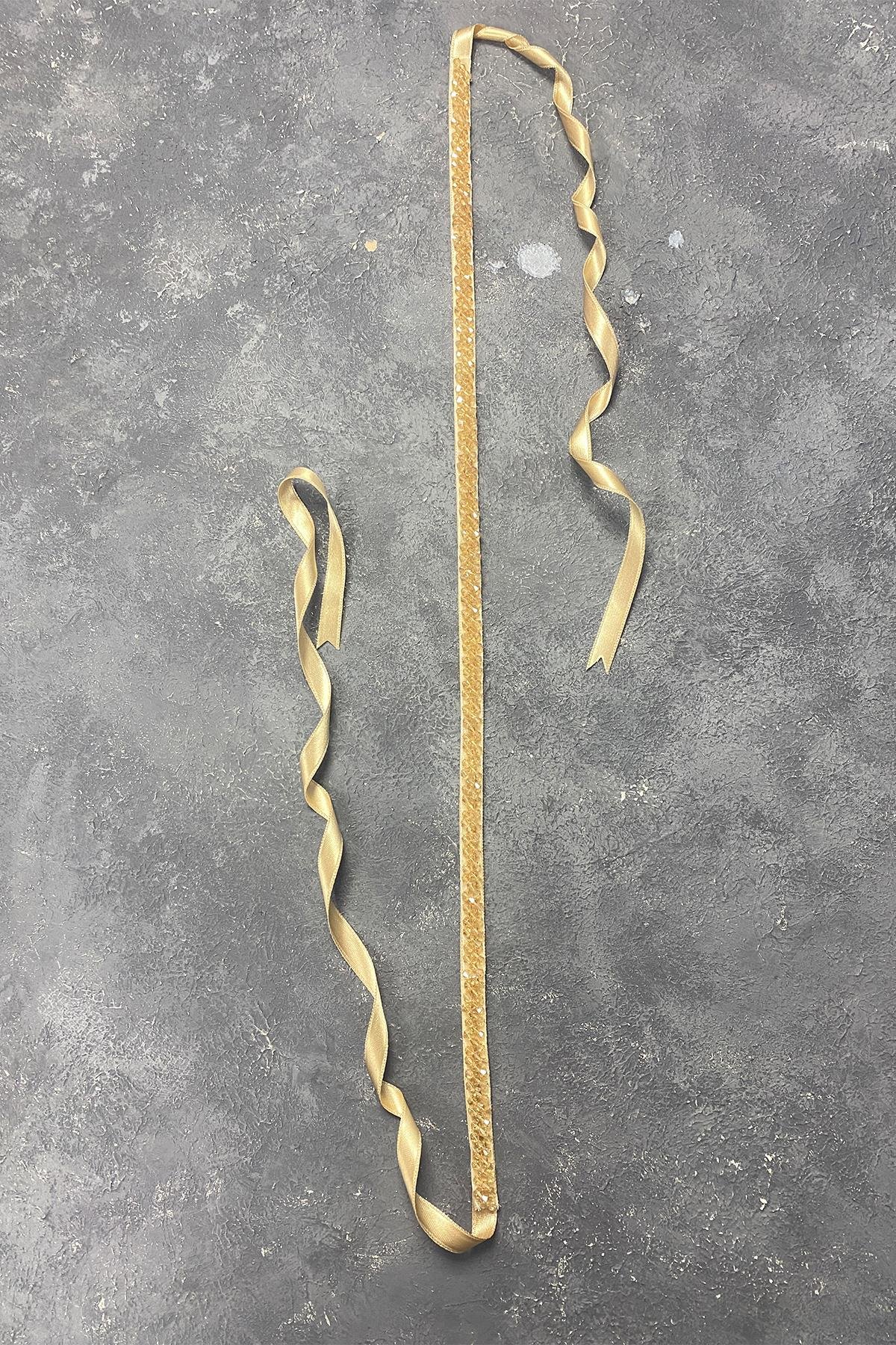 Boncuk İşlemeli Elbise Kemeri Bel Aksesuarı