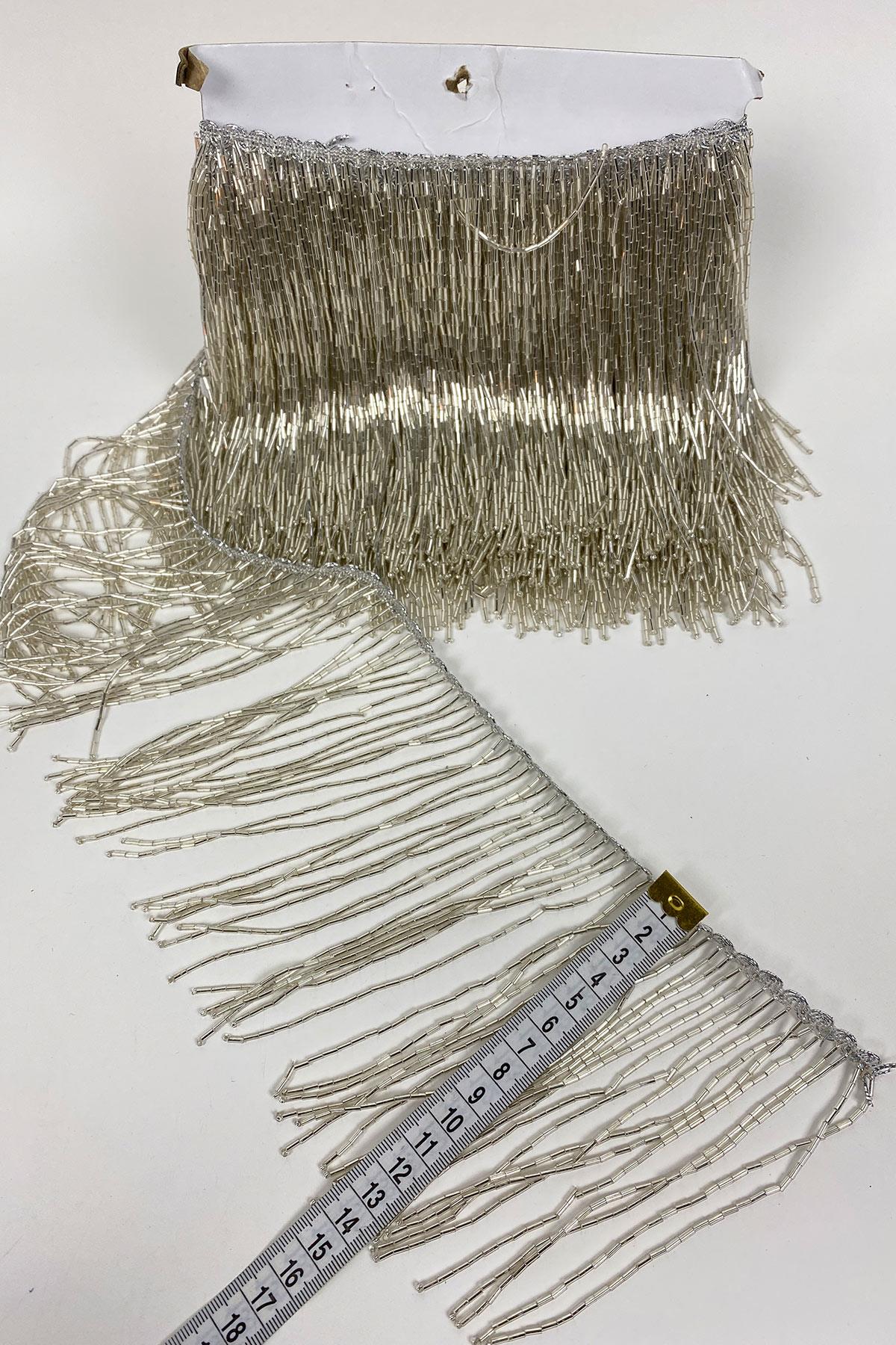 Boru Boncuklu 15 cm Saçak Püskül 1 mt