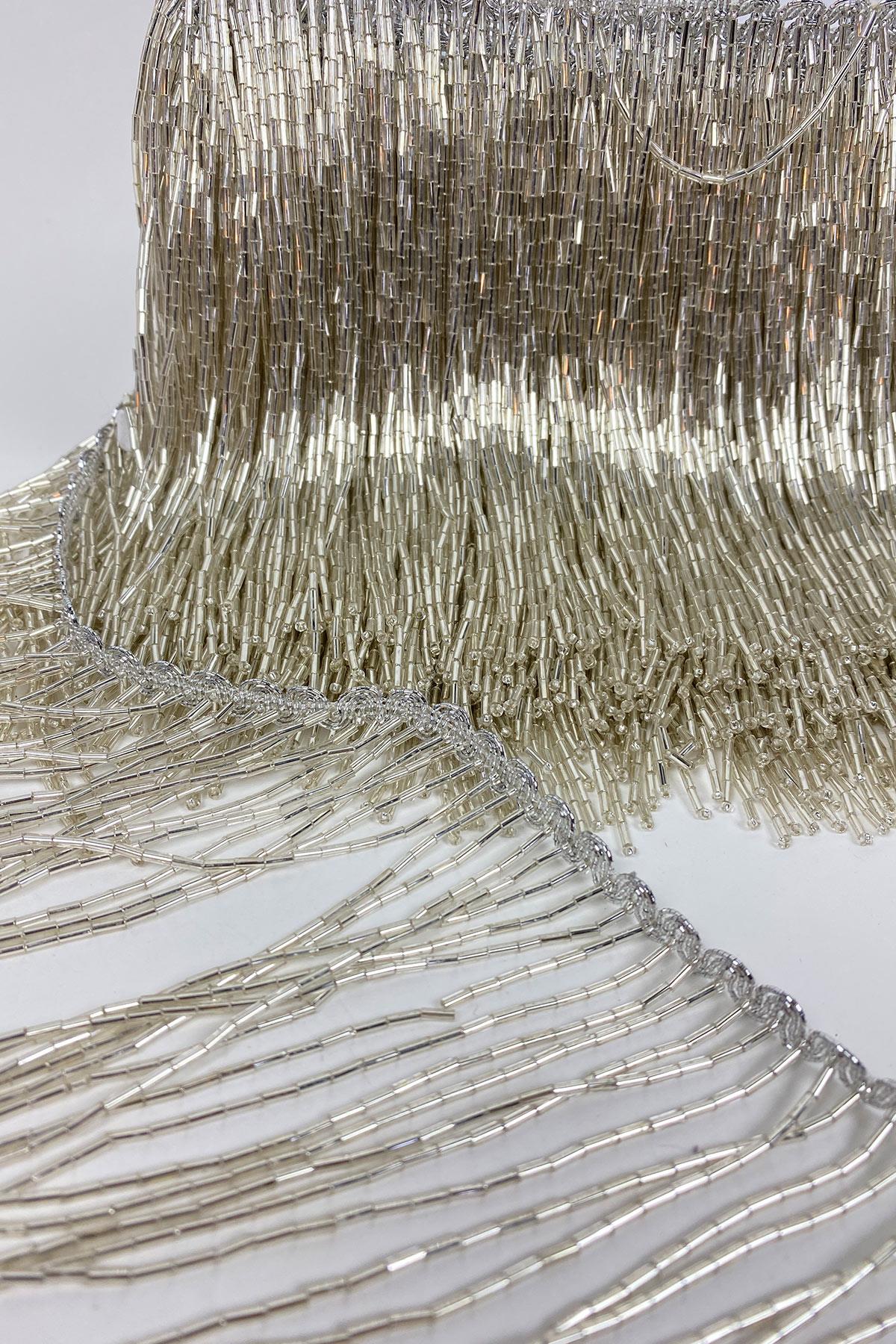 Boru Boncuklu 15 cm Saçak Püskül 1 mt