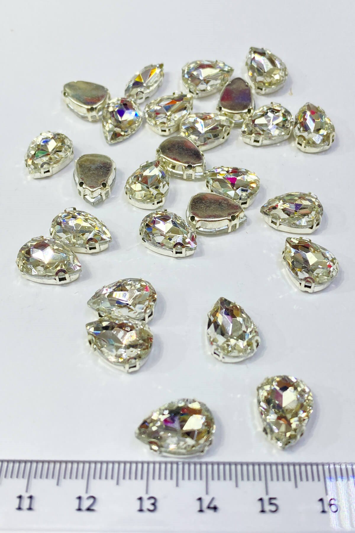 Cam Büyük Damla Kasalı Dikme Taş 10 Adet