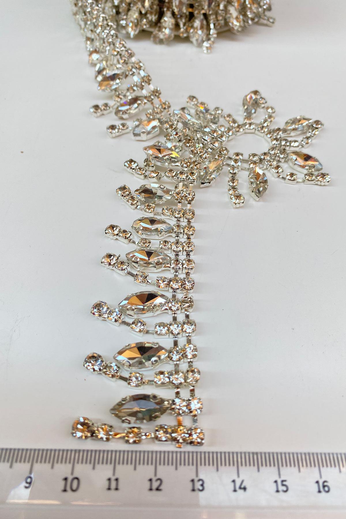 Damla Ve Yuvarlak Taşlı Şerit Bordür Aplik