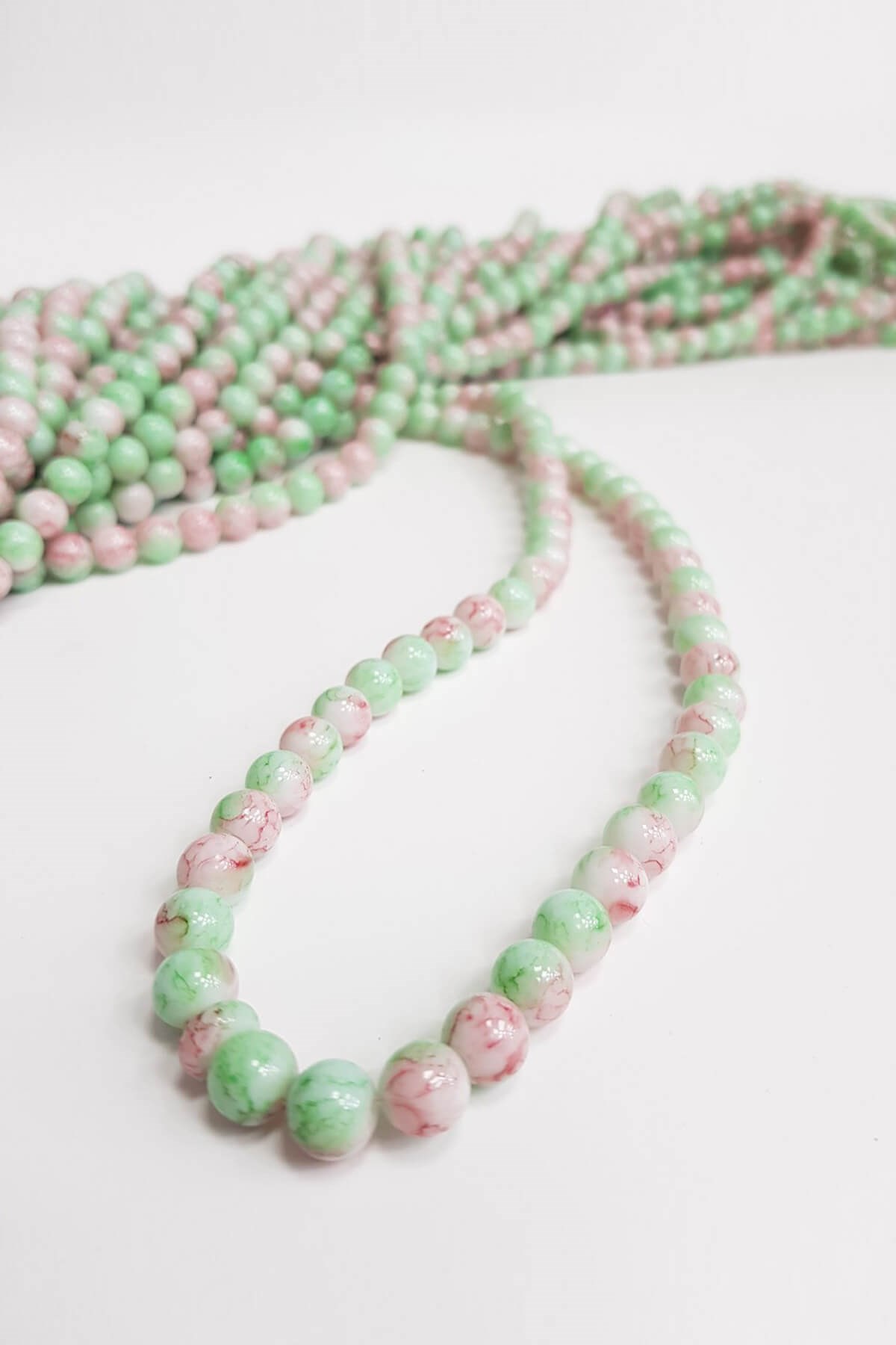 Desenli dizi cam boncuk