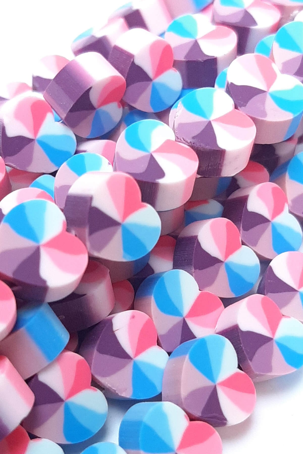 Dilim Renk Kalp Model Fimo Hamur Boncuk