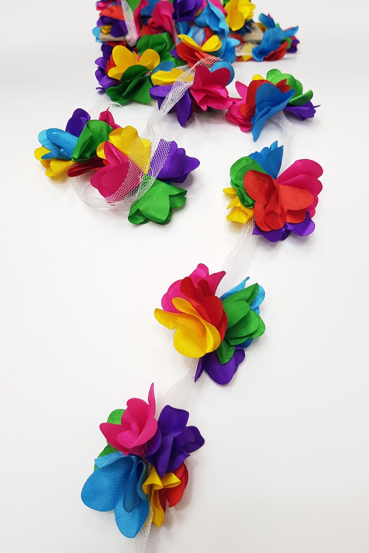 Ebruli Lazer Kesim Tül Çiçek