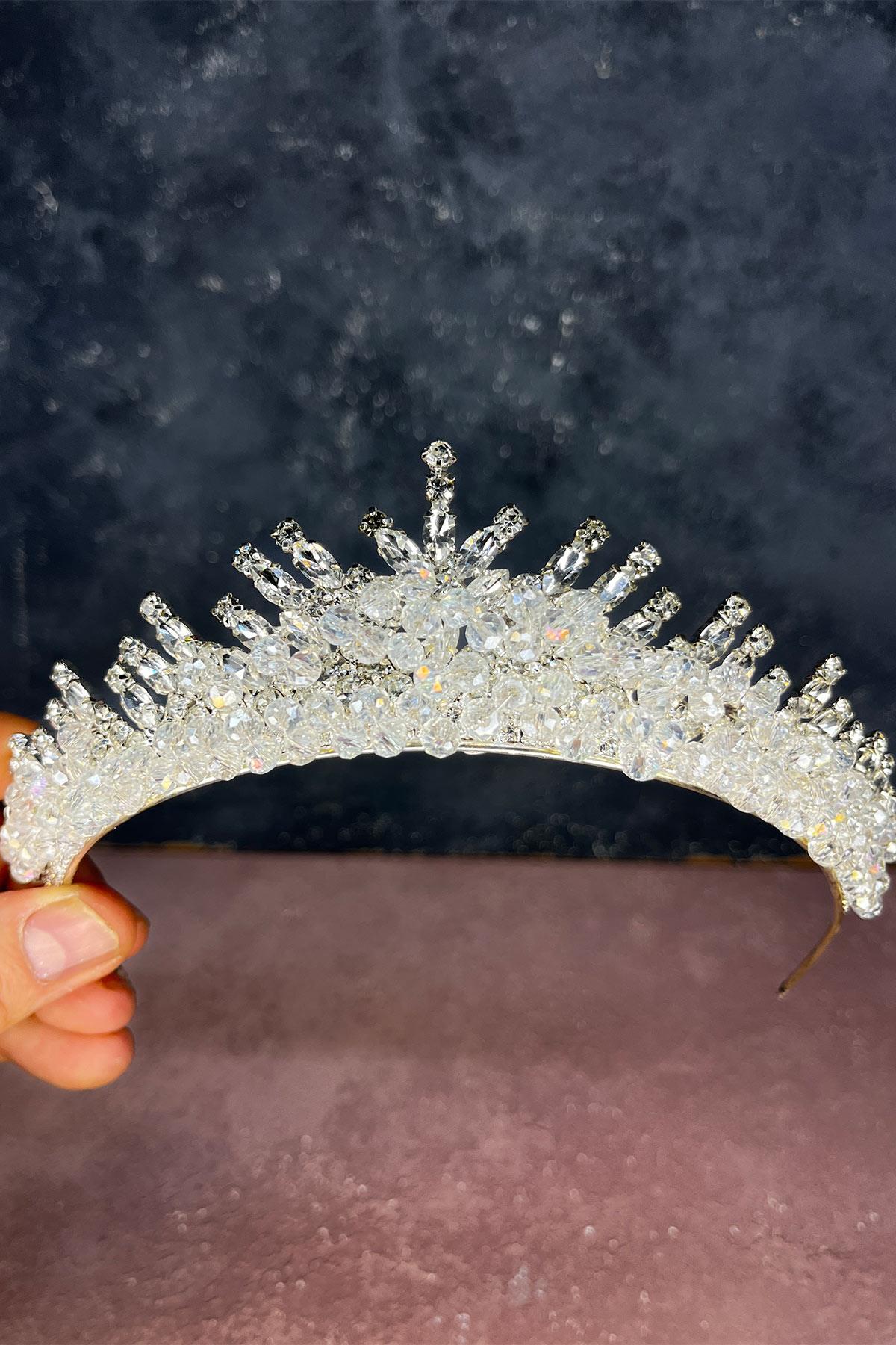 Edis Boncuk İşlemeli Gelin Kına Tacı