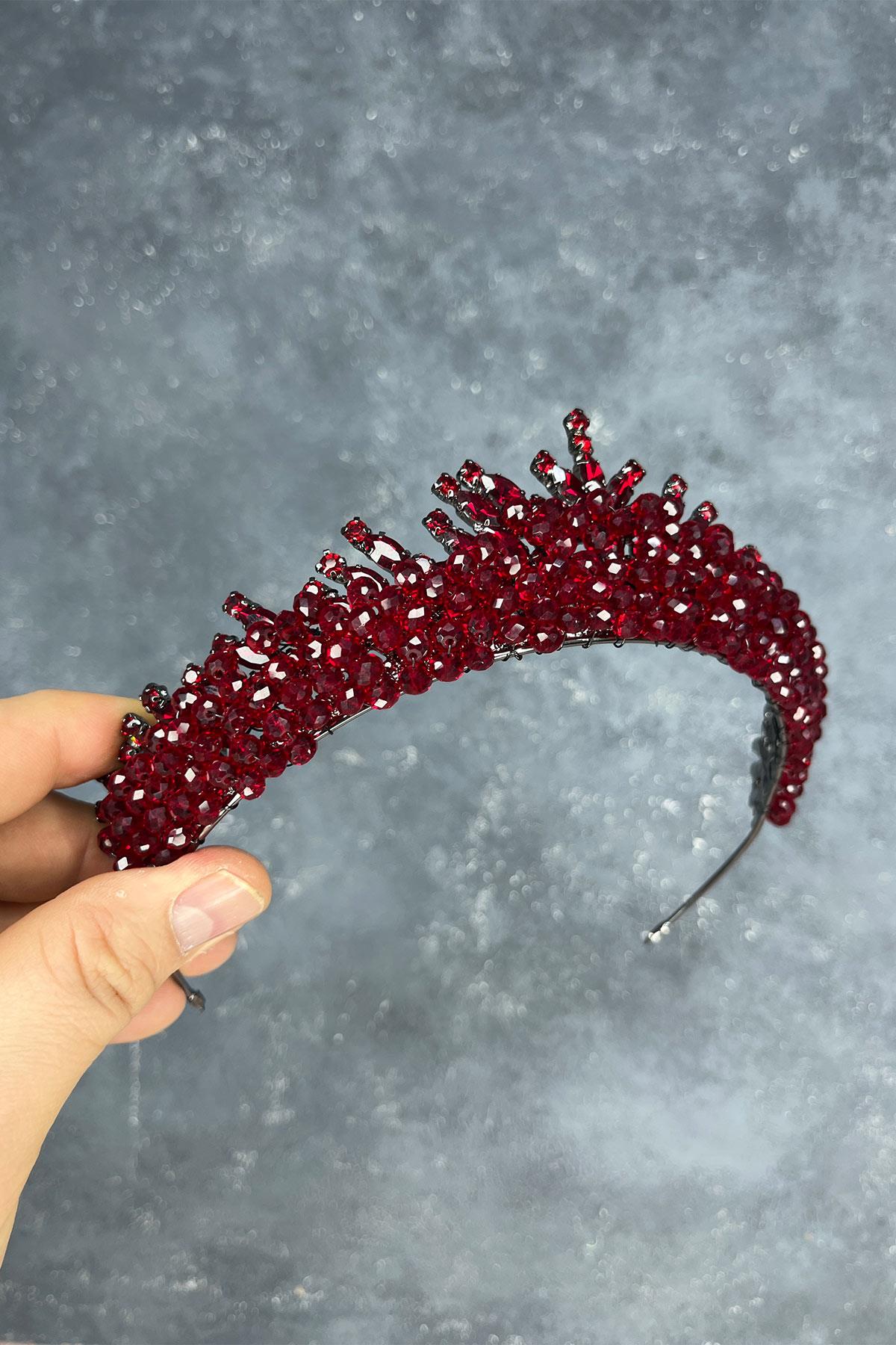 Edis Boncuk İşlemeli Gelin Kına Tacı