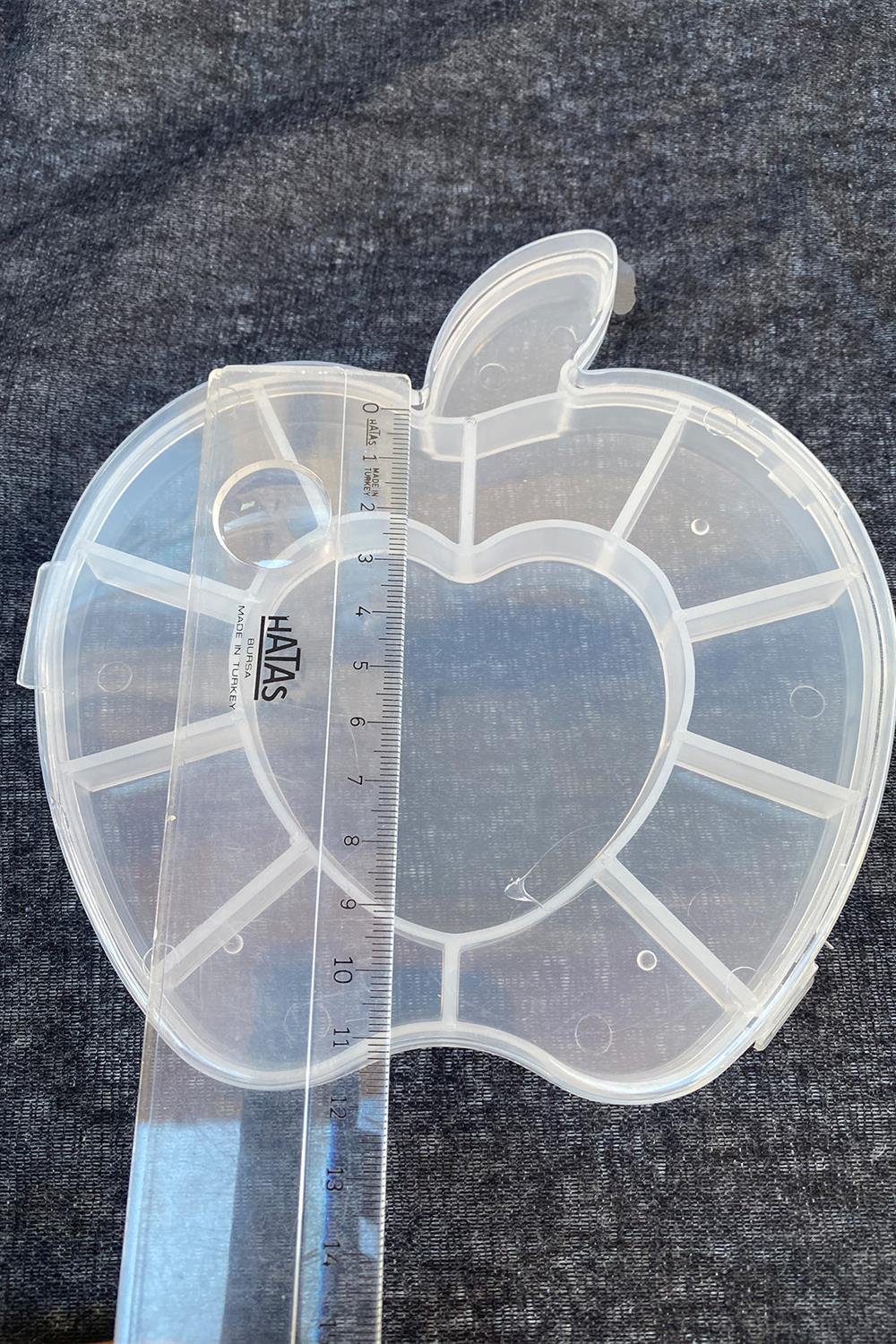 Elma Model Şeffaf Boncuk Kutusu,Mazleme Kutusu