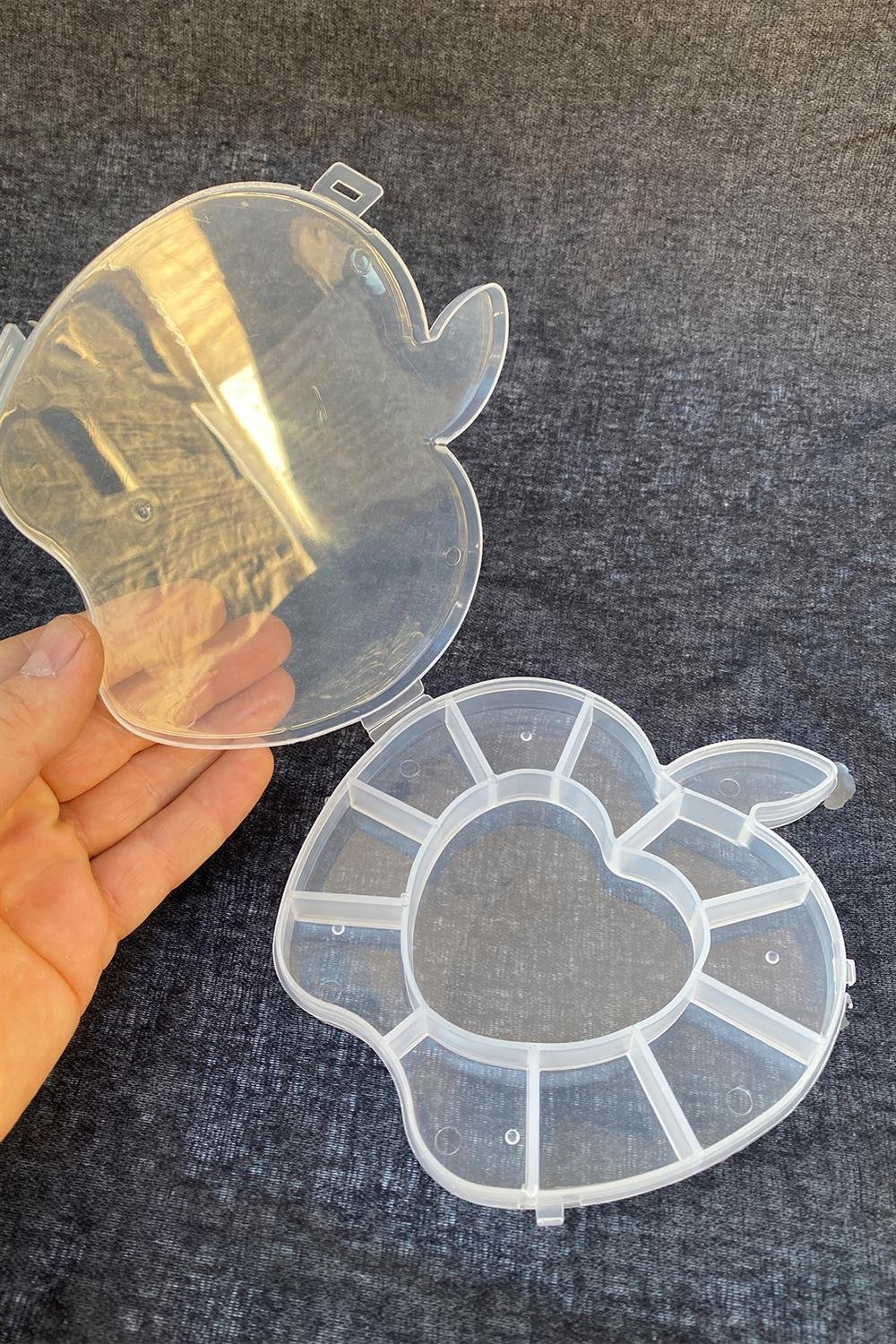 Elma Model Şeffaf Boncuk Kutusu,Mazleme Kutusu