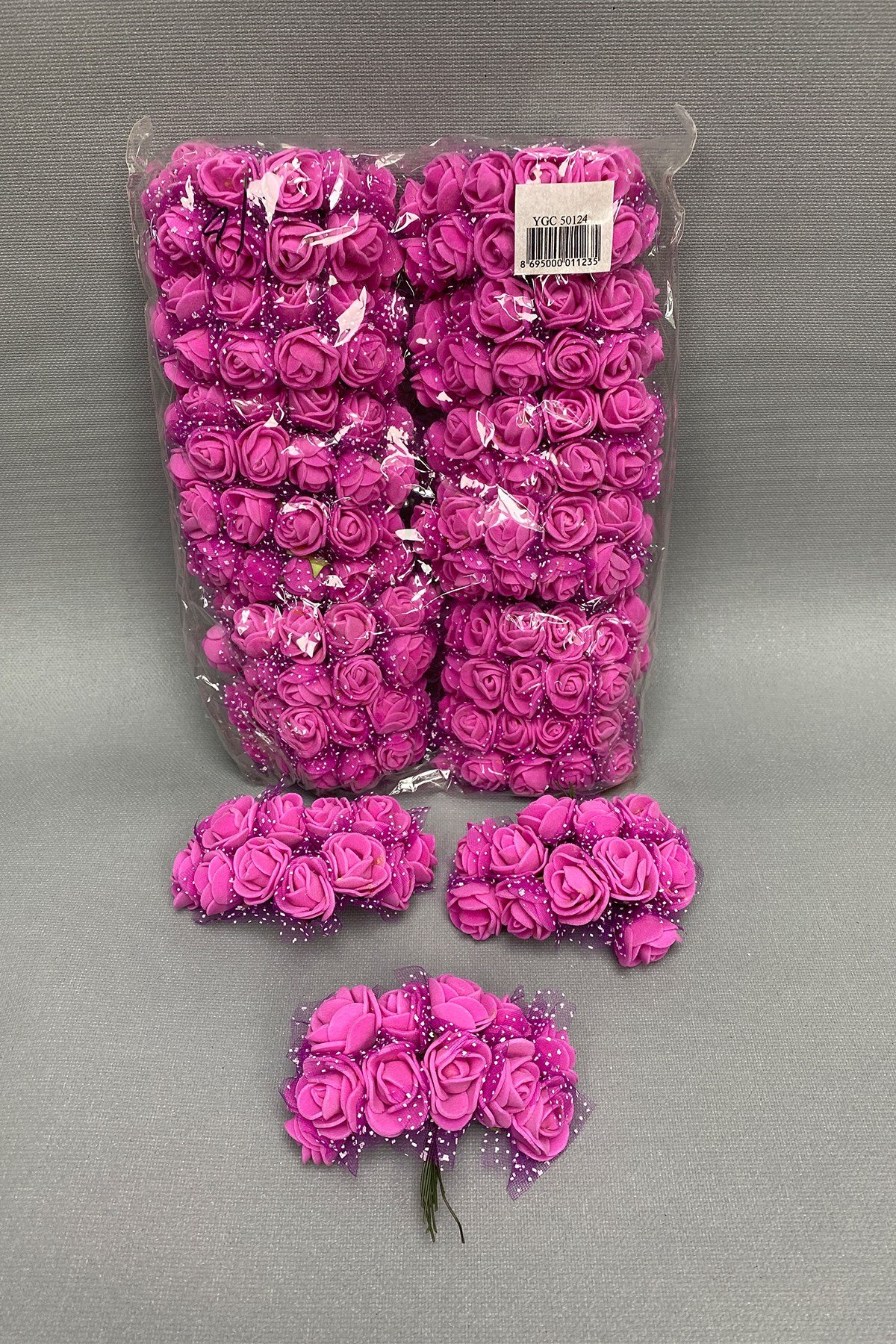 Fuşya Lateks Yapay Çiçek 144 Adet