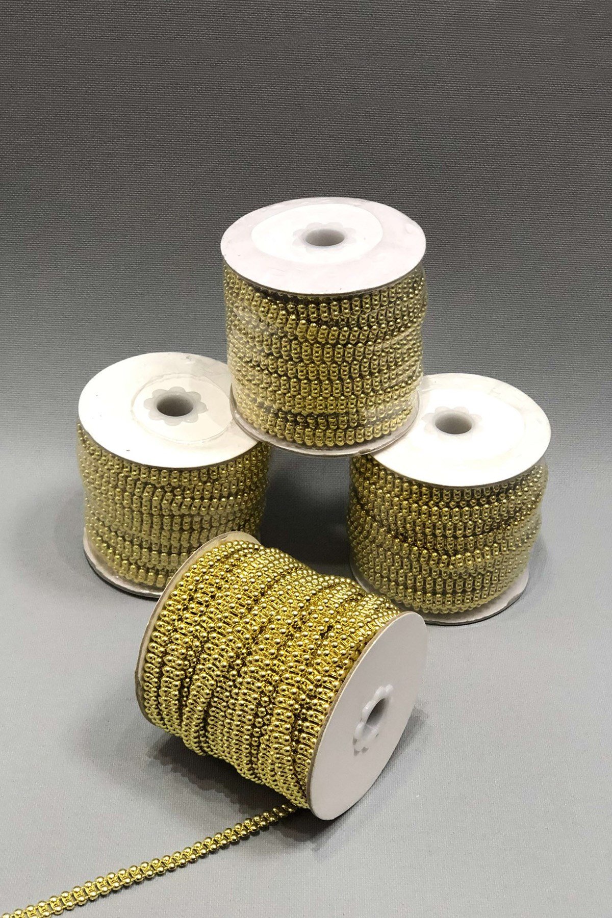 Gold Çift Sıra Kesik İnci 4 mm