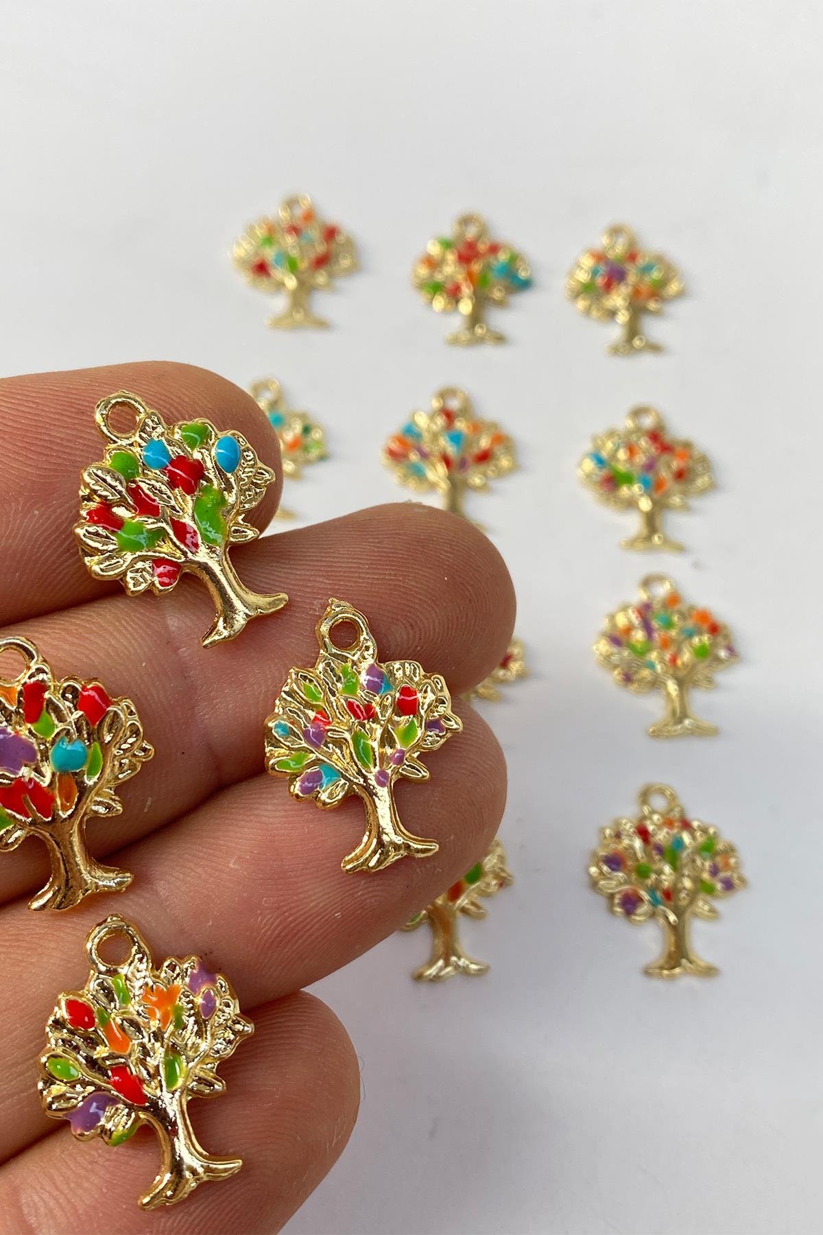 Gold Desenli Hayat Agacı Kolye Ucu Aparatı