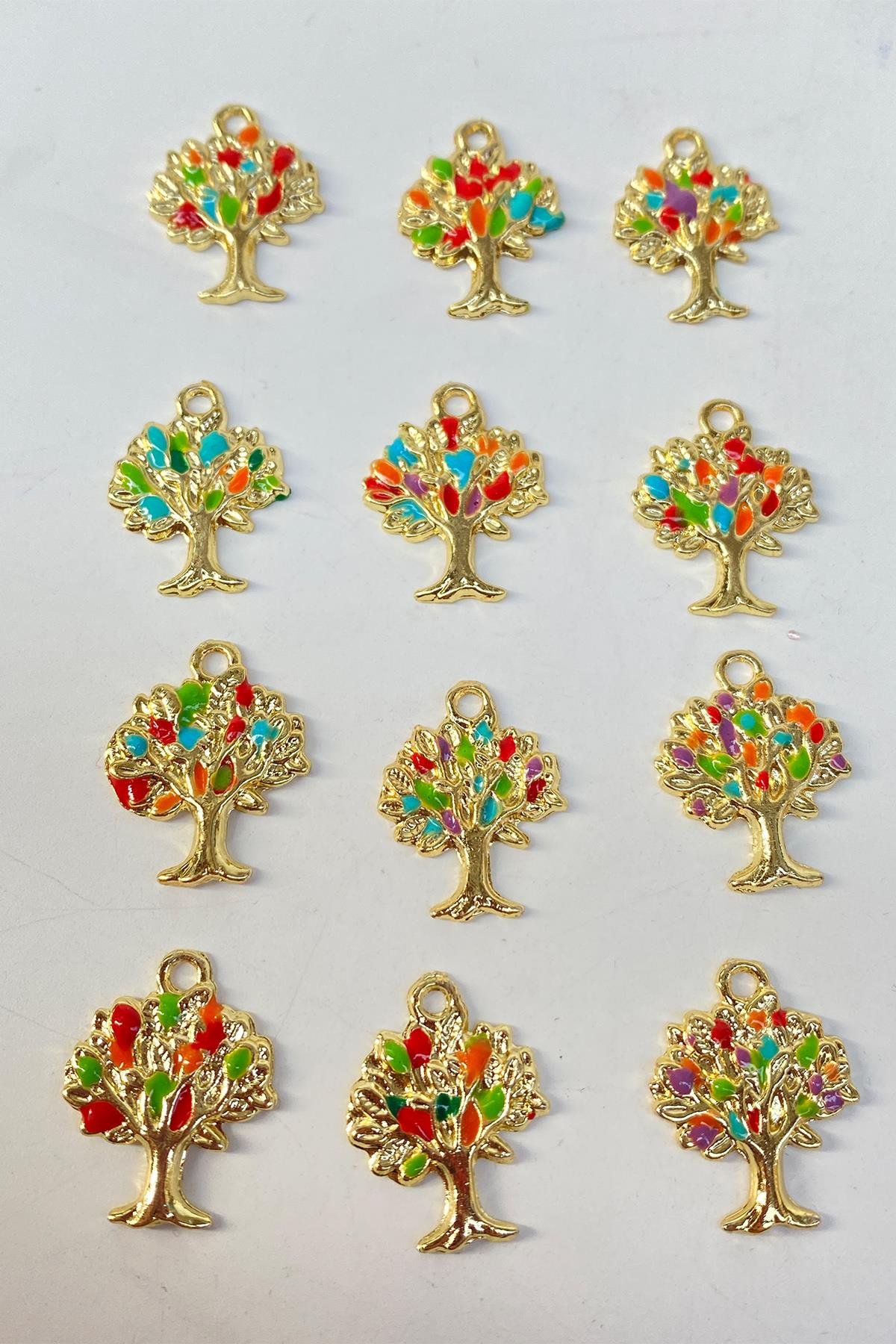 Gold Desenli Hayat Agacı Kolye Ucu Aparatı