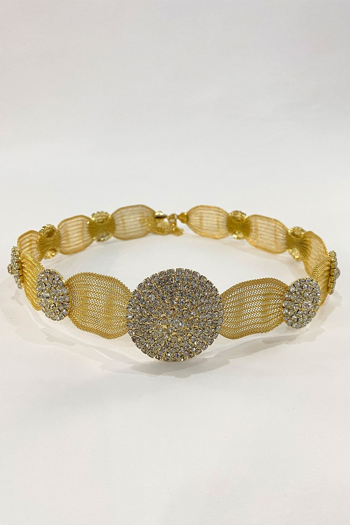 Gold Hasırlı Yöresel Taşlı Arnavut Kemeri