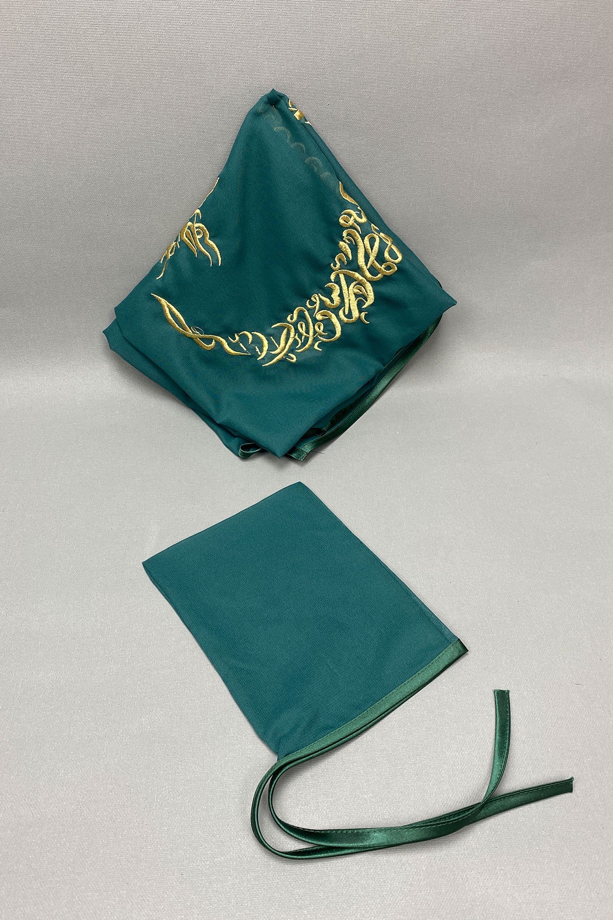 Gold Nakış Simli Biyeli Ay Yıldızlı Damat Örtüsü Seti