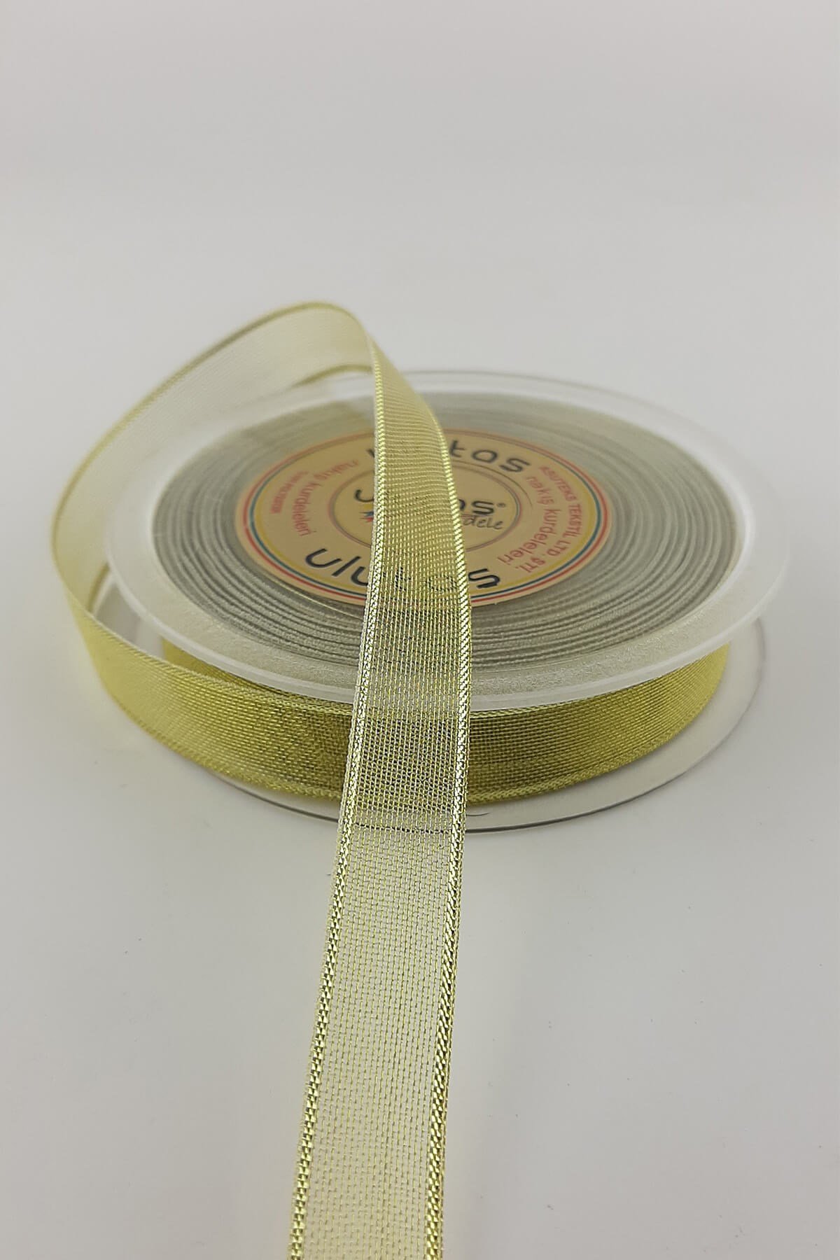 Gold Rengi Sim Şifon Kurdele 1.5 Cm 25 mt