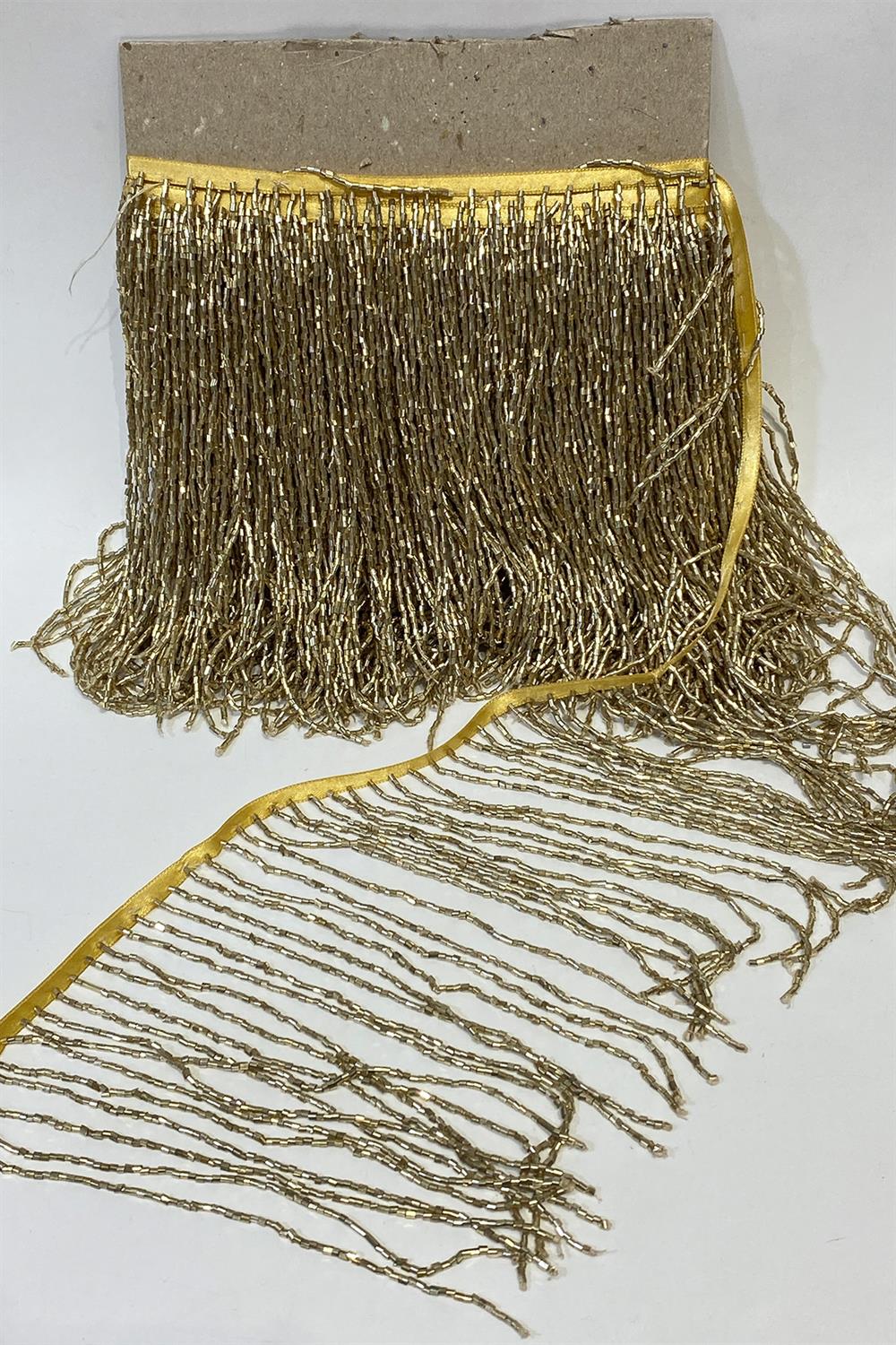 Gold Renk Boncuklu 15 cm Saçak Püskül