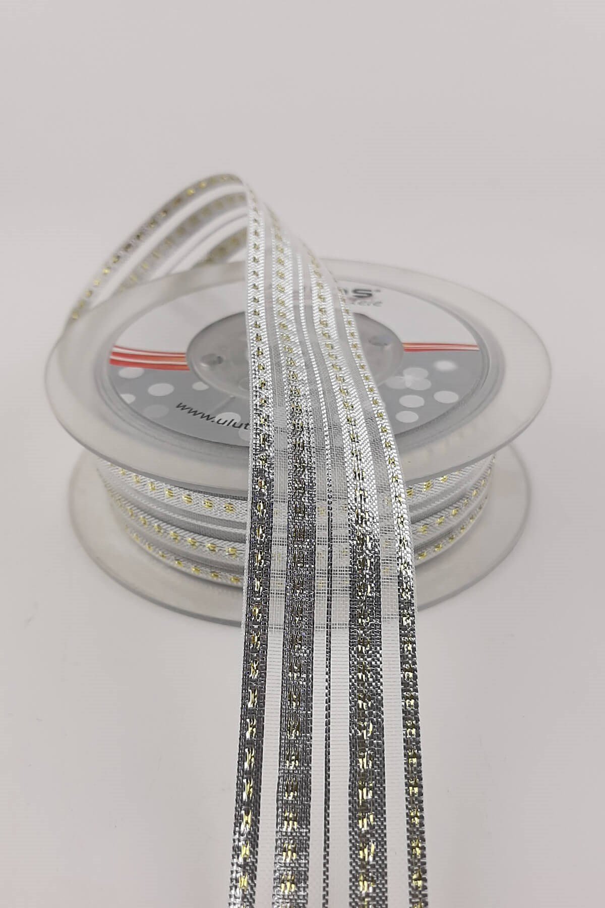 Gümüş Sarı Fantezi Sim Şifon kurdele 25 mt