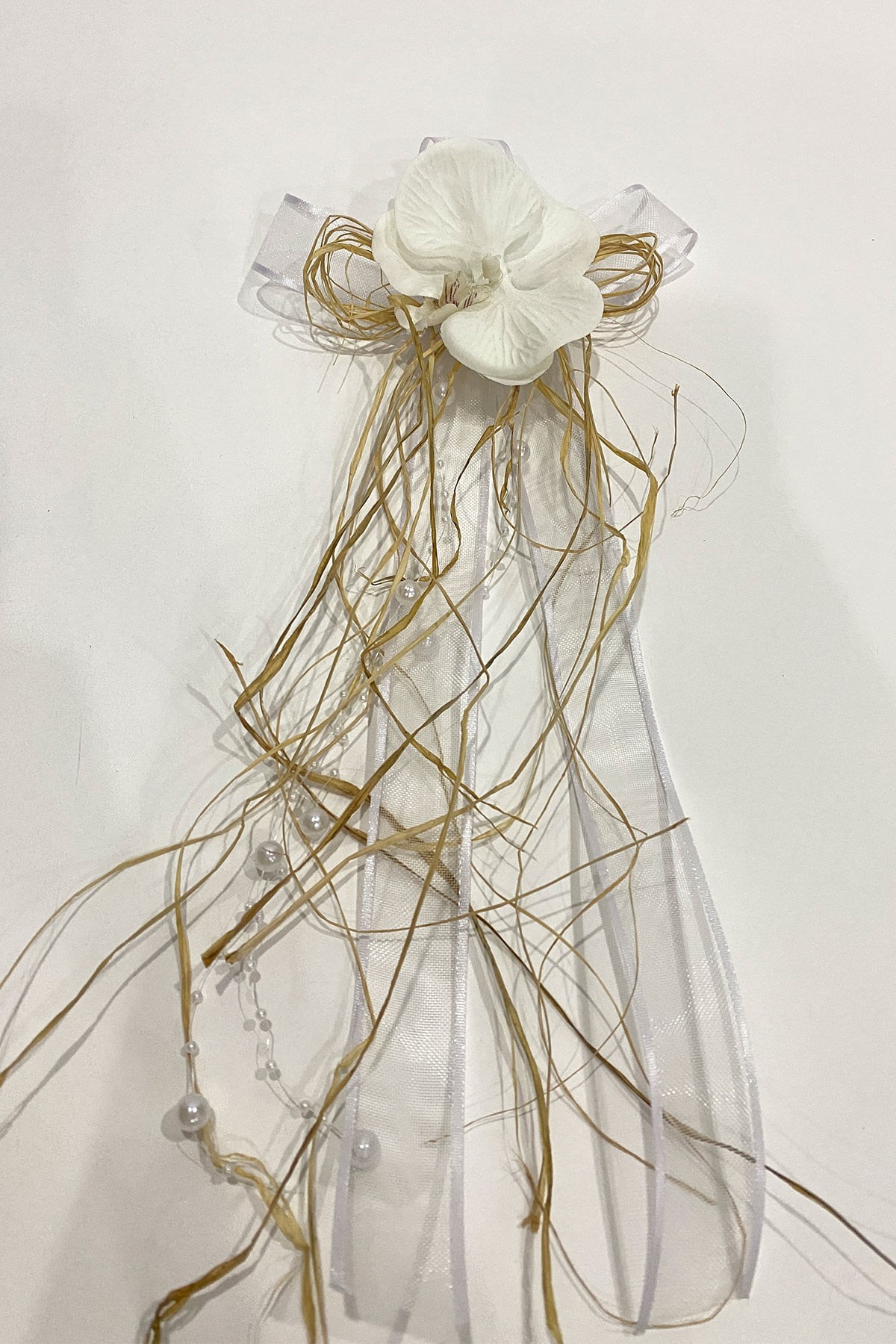 Hasırlı Orkideli Bavul Süsü Bohça Süsü 1 Adet