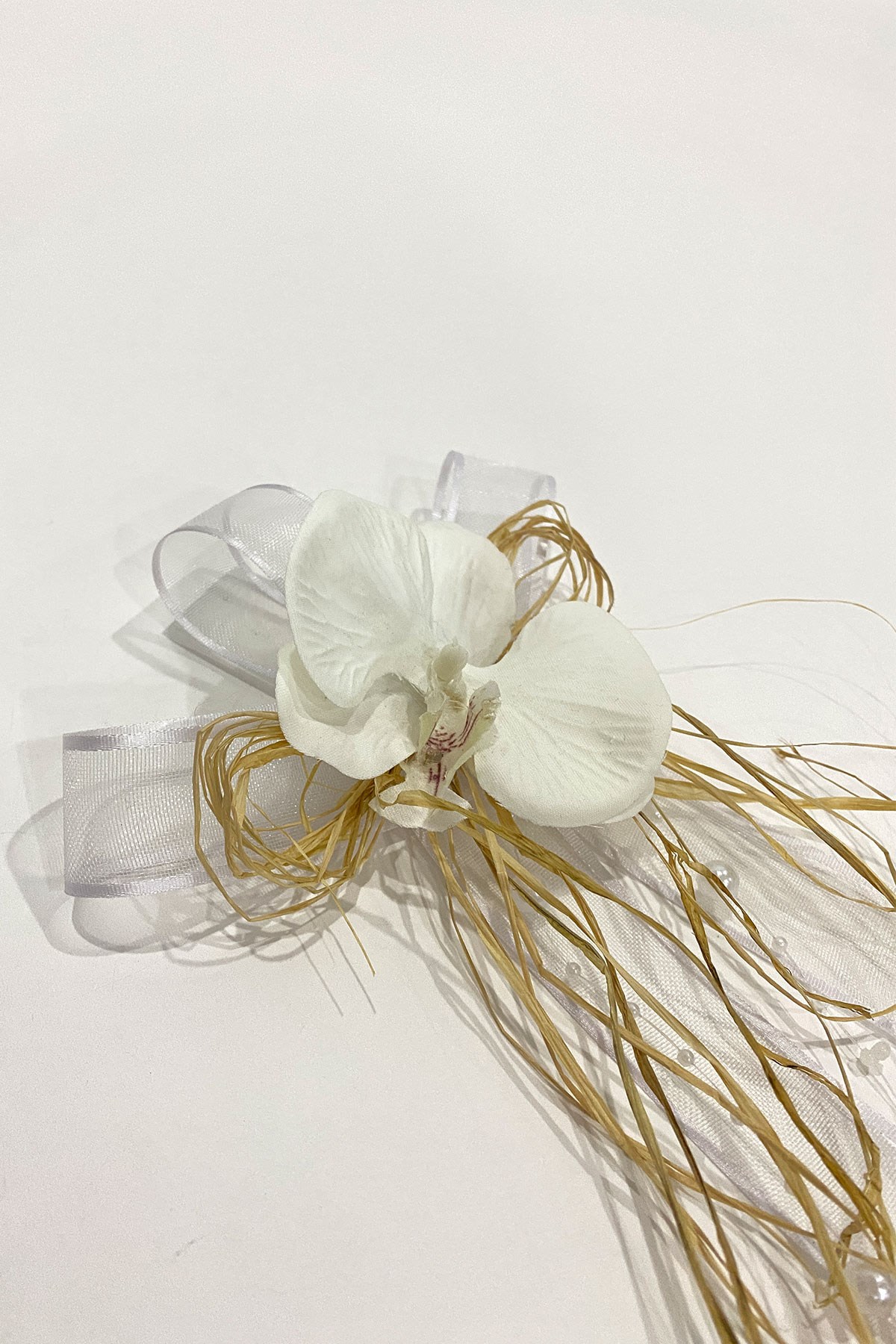 Hasırlı Orkideli Bavul Süsü Bohça Süsü 1 Adet