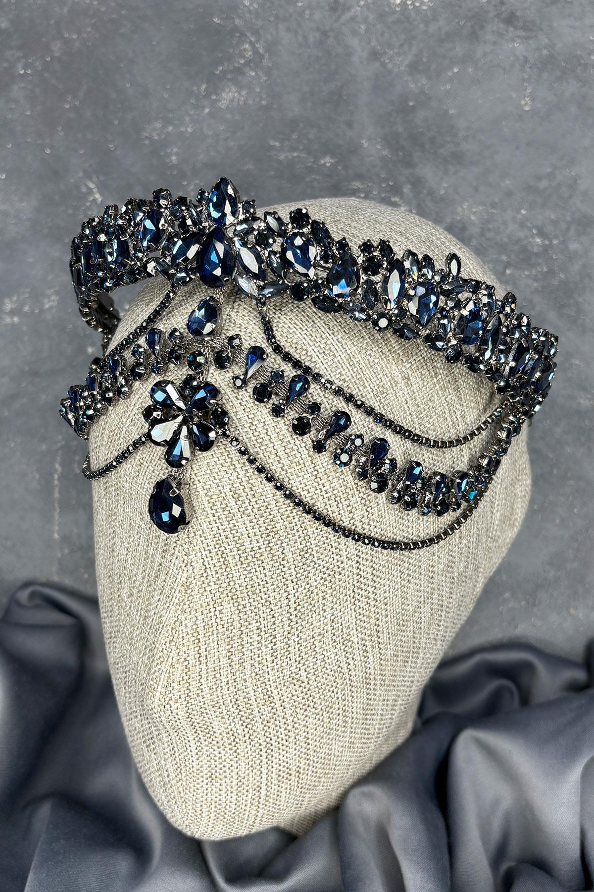 Hera Alınlık Sallantılı Gelin Kına Tacı Saç Aksesuarı