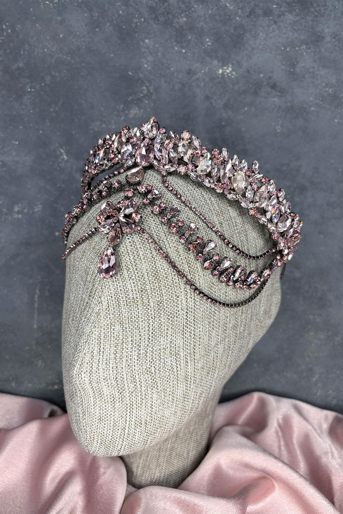 Hera Alınlık Sallantılı Gelin Kına Tacı Saç Aksesuarı